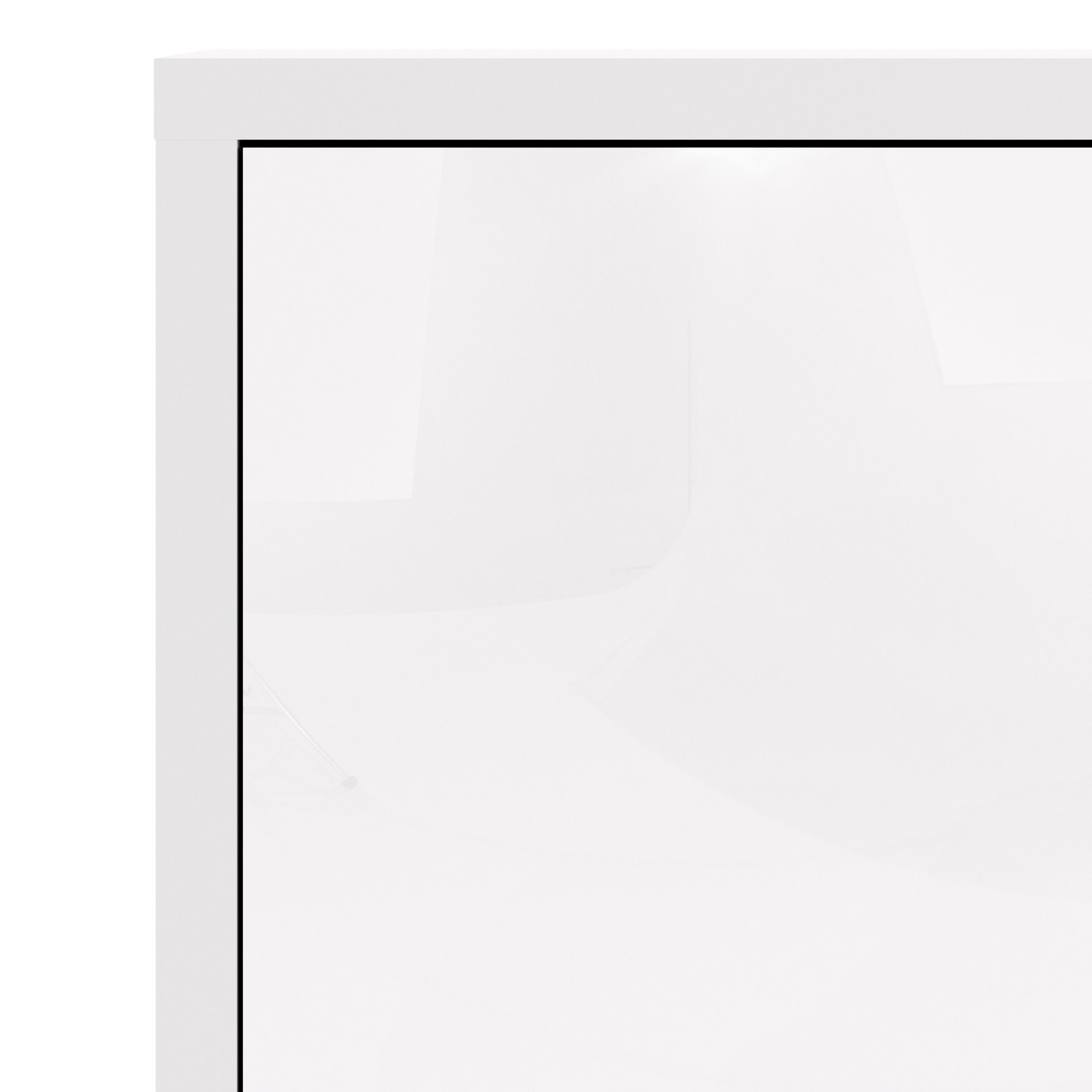 Prima Bookcase 2 Shelves with 2 Doors in White – FTG, view 5