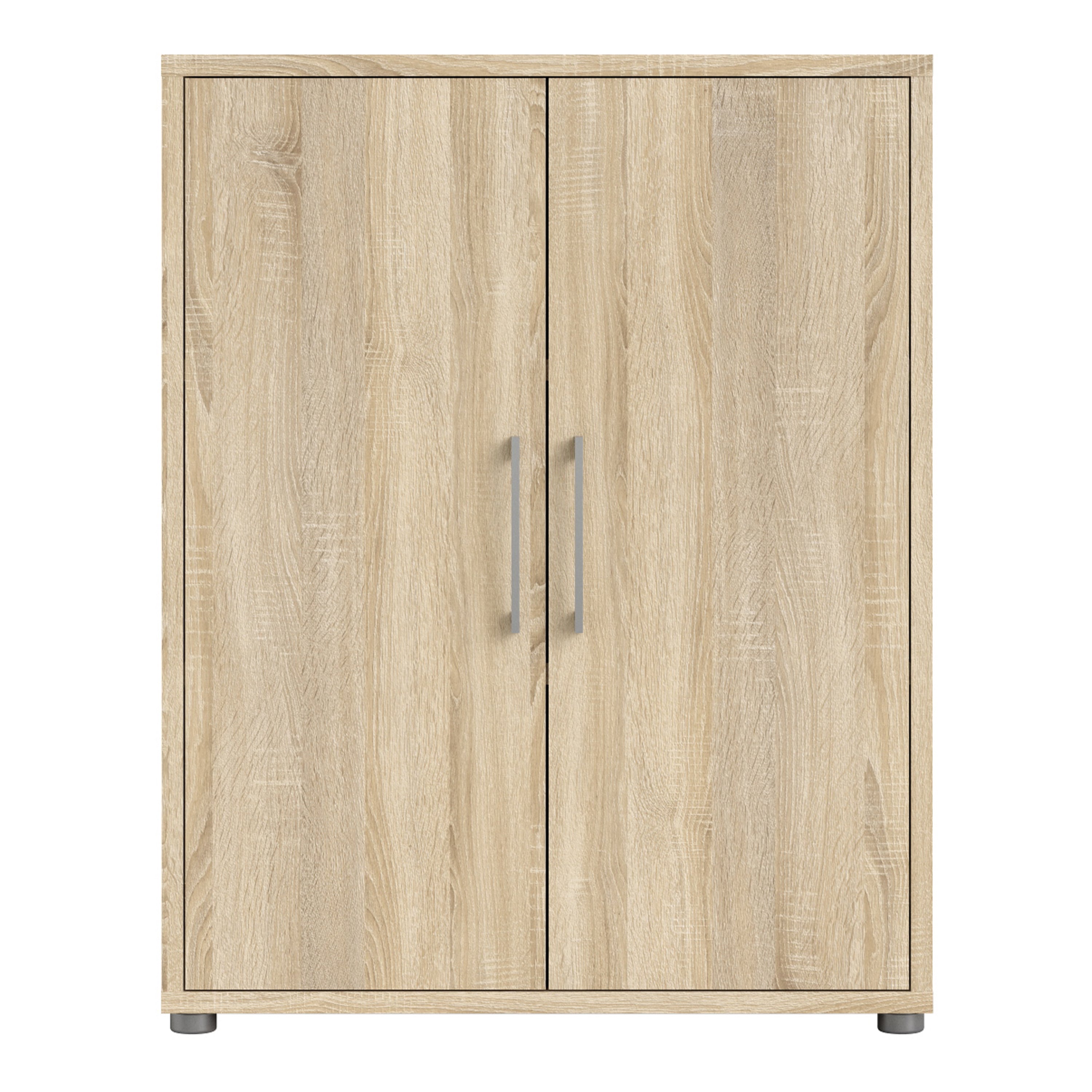 Prima Bookcase 2 Shelves with 2 Doors in Oak – FTG, view 2