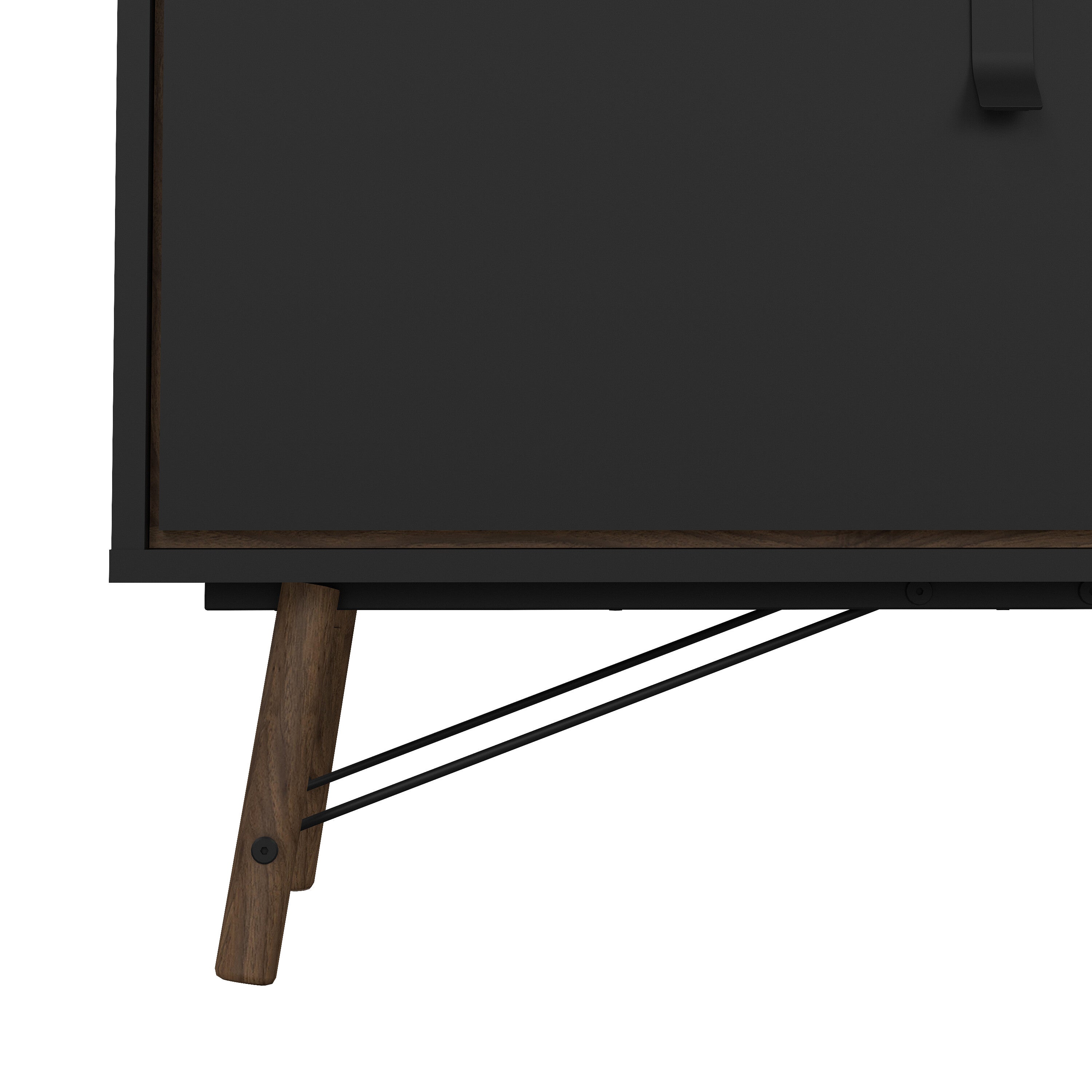 Ry TV Unit 1 Door 1 Drawer in Matt Black Walnut – FTG, view 10