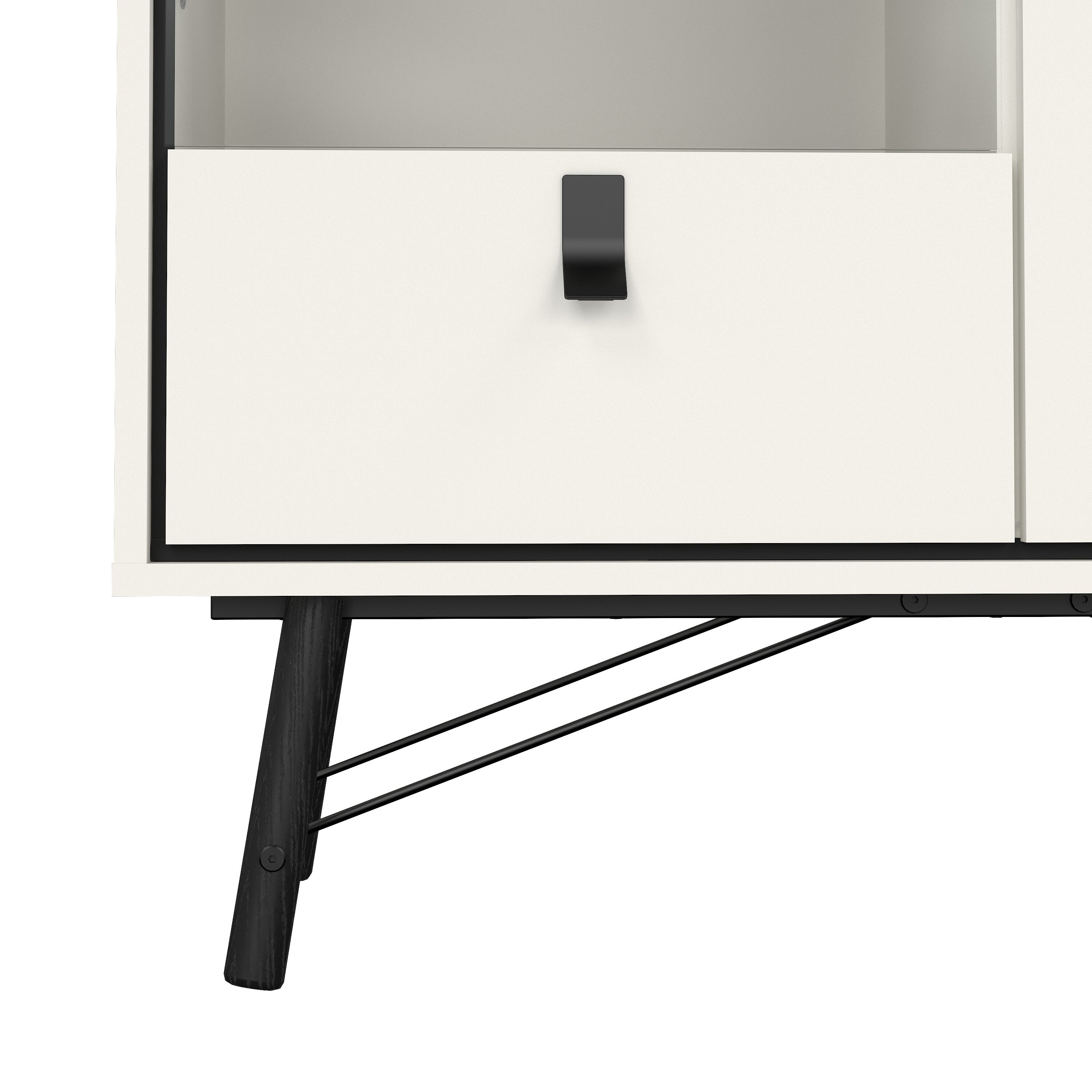 Ry China Cabinet 1 Door 1 Glass Door 1 Drawer in Matt White – FTG, view 10