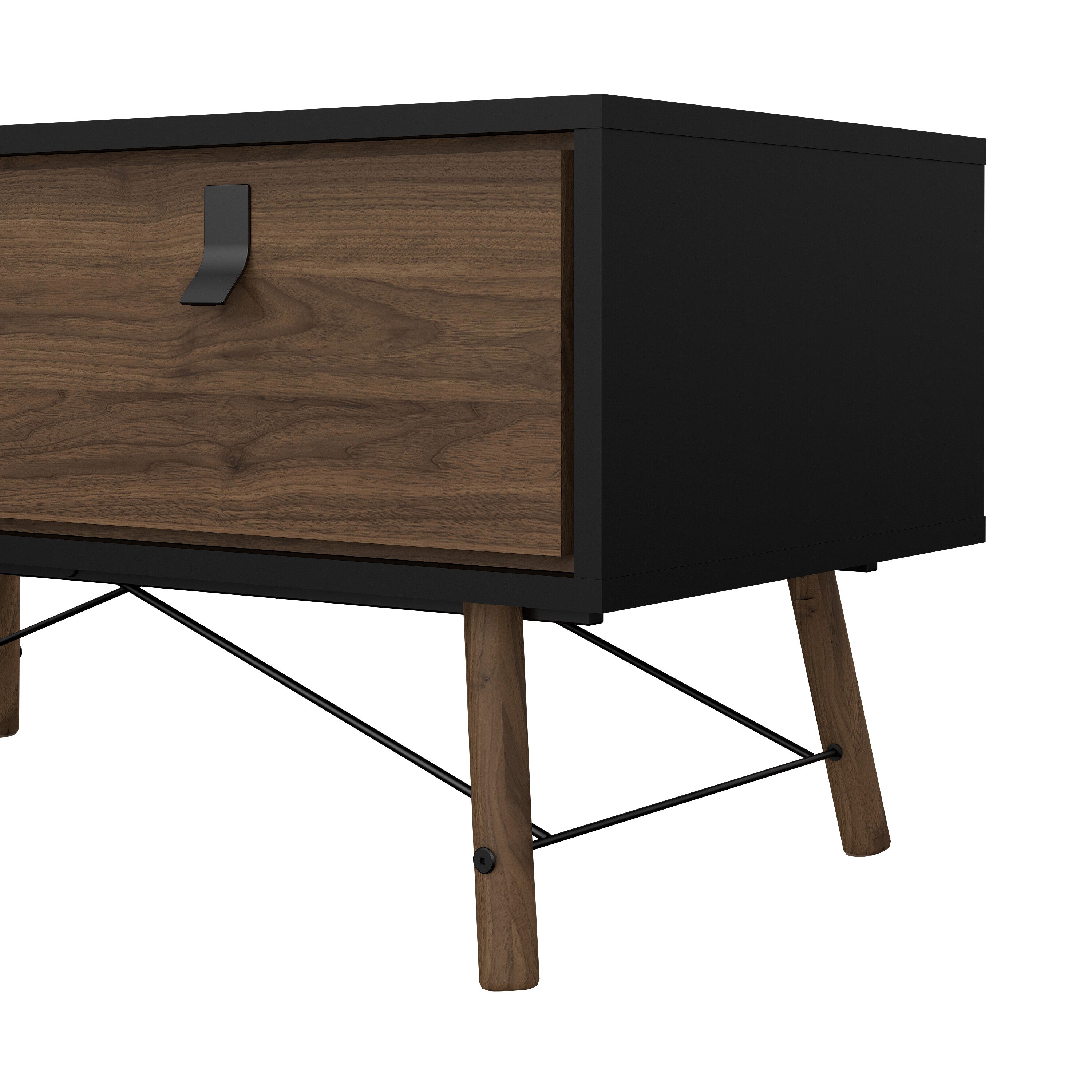 Ry Coffee Table with 1 Drawer in Matt Black Walnut – FTG, view 10
