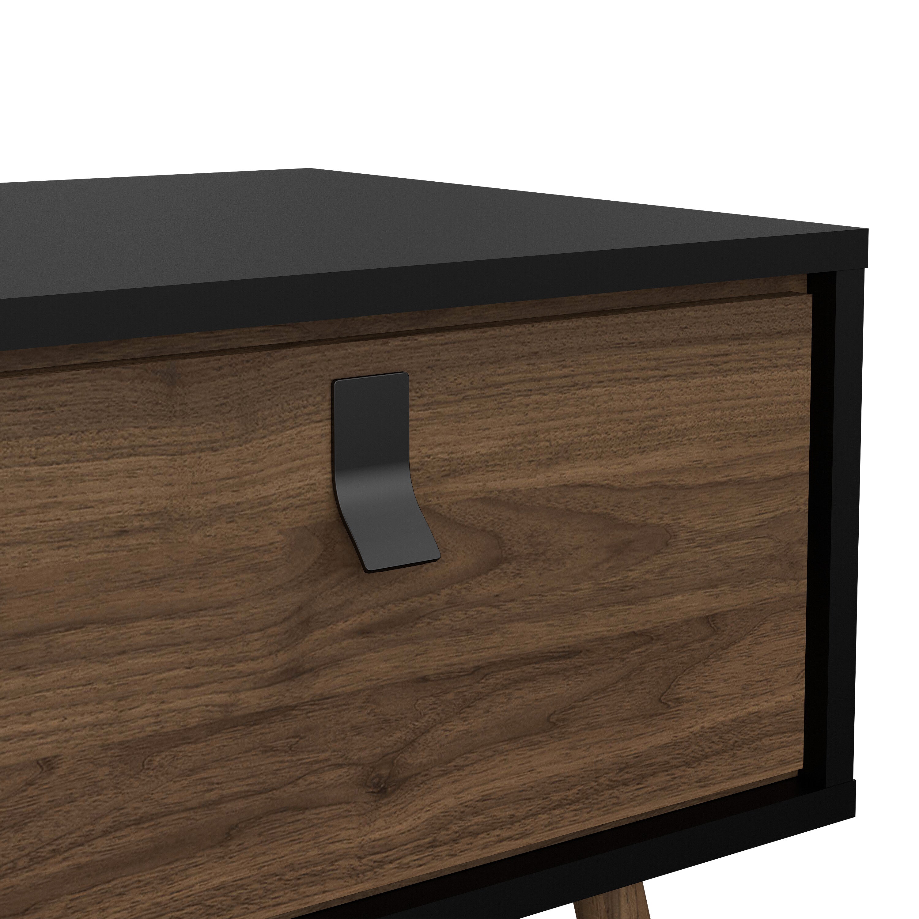 Ry Coffee Table with 1 Drawer in Matt Black Walnut – FTG, view 8
