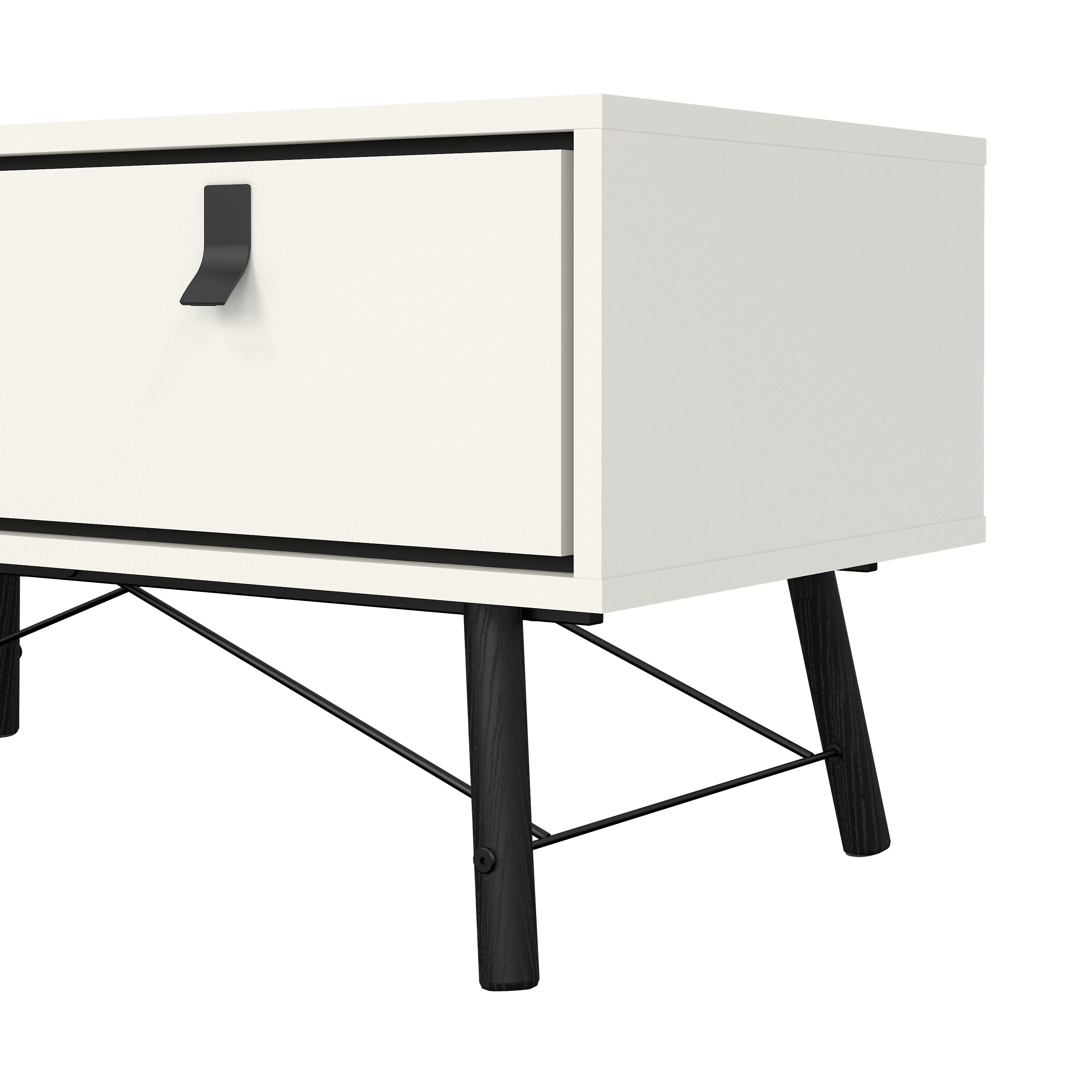 Ry Coffee Table with 1 Drawer in Matt White – FTG, view 10