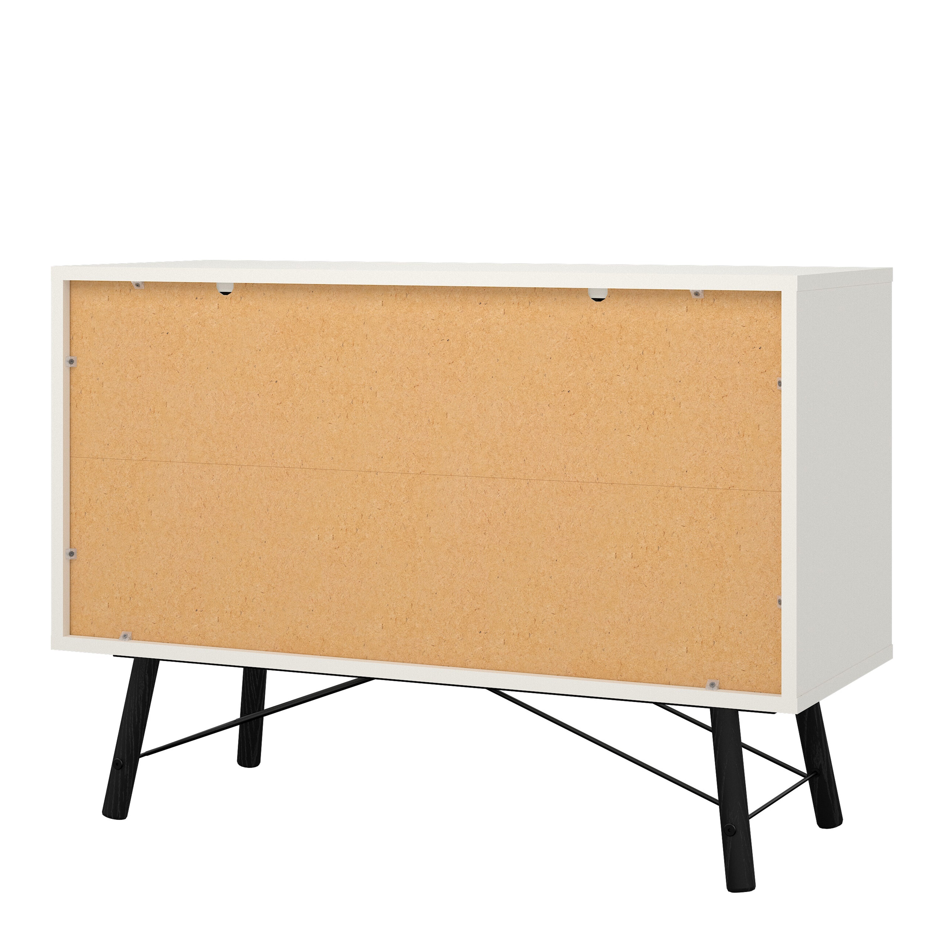 Ry Sideboard with 1 Door 2 Drawers in Matt White – FTG, view 4