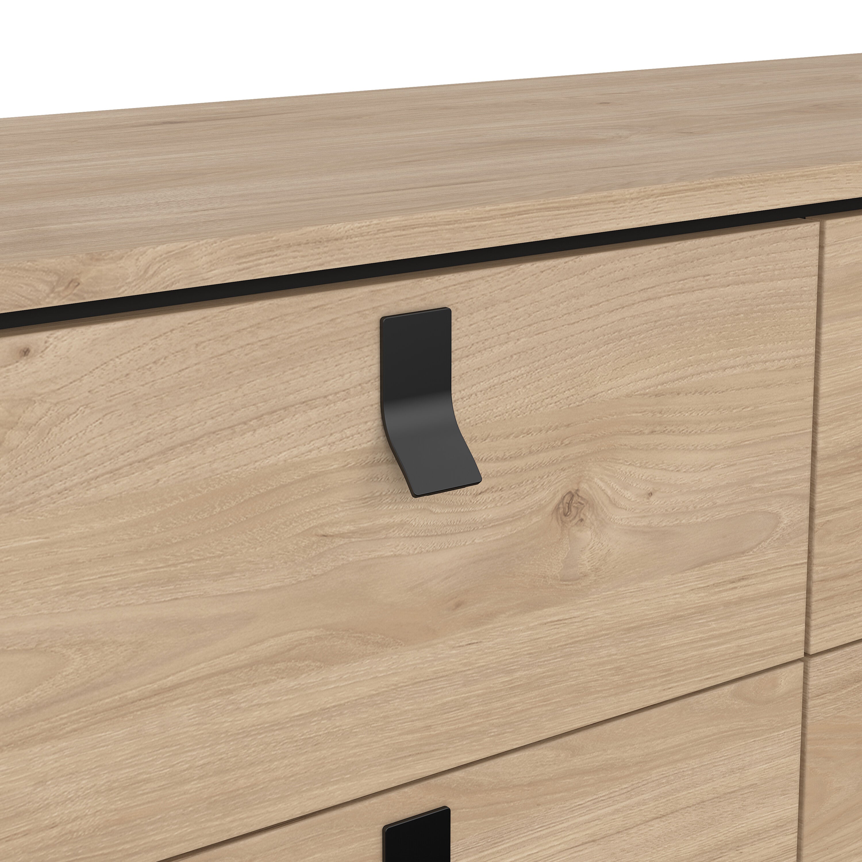 Ry Small Double Chest of Drawers 6 Drawers in Jackson Hickory Oak – FTG, view 7