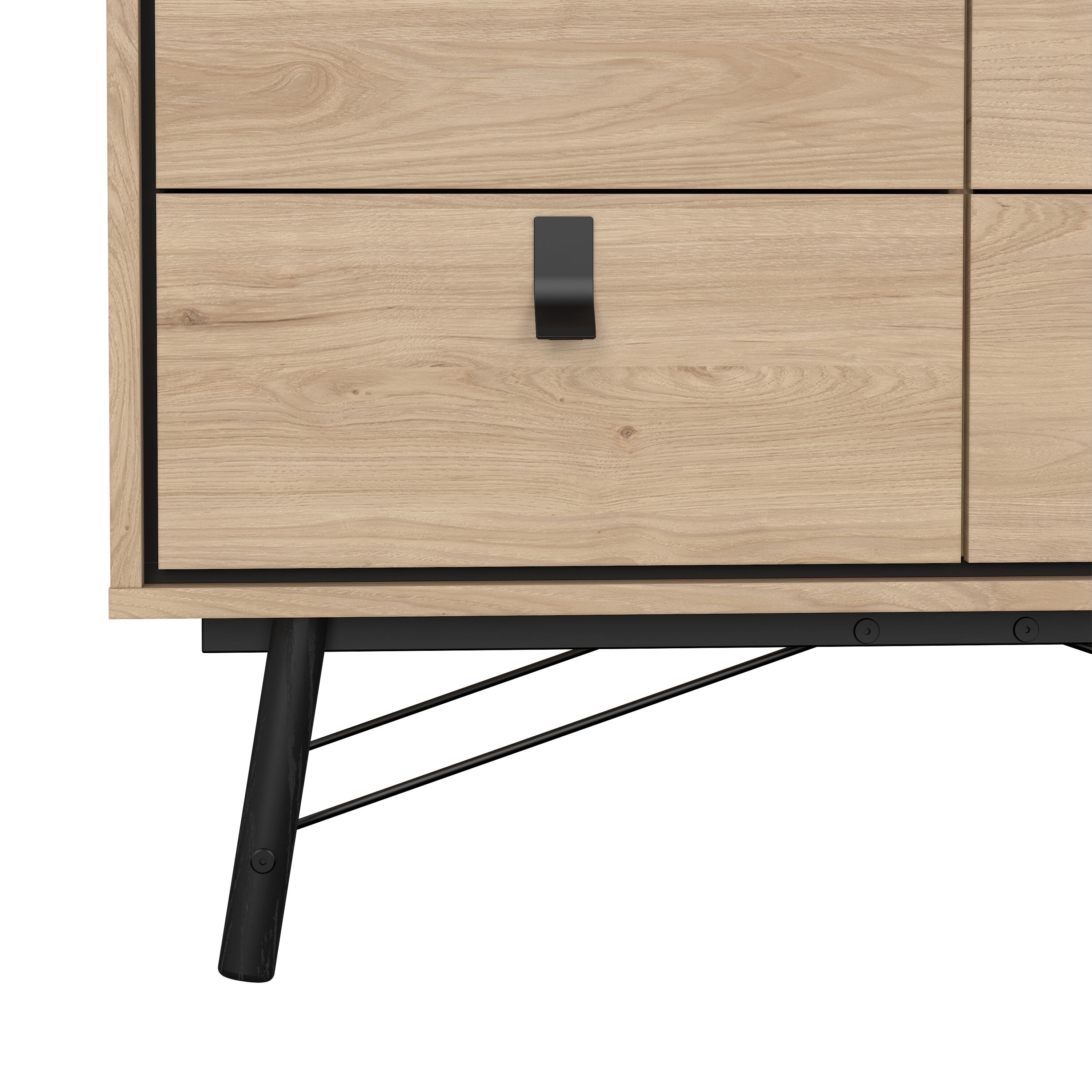 Ry Small Double Chest of Drawers 6 Drawers in Jackson Hickory Oak – FTG, view 8