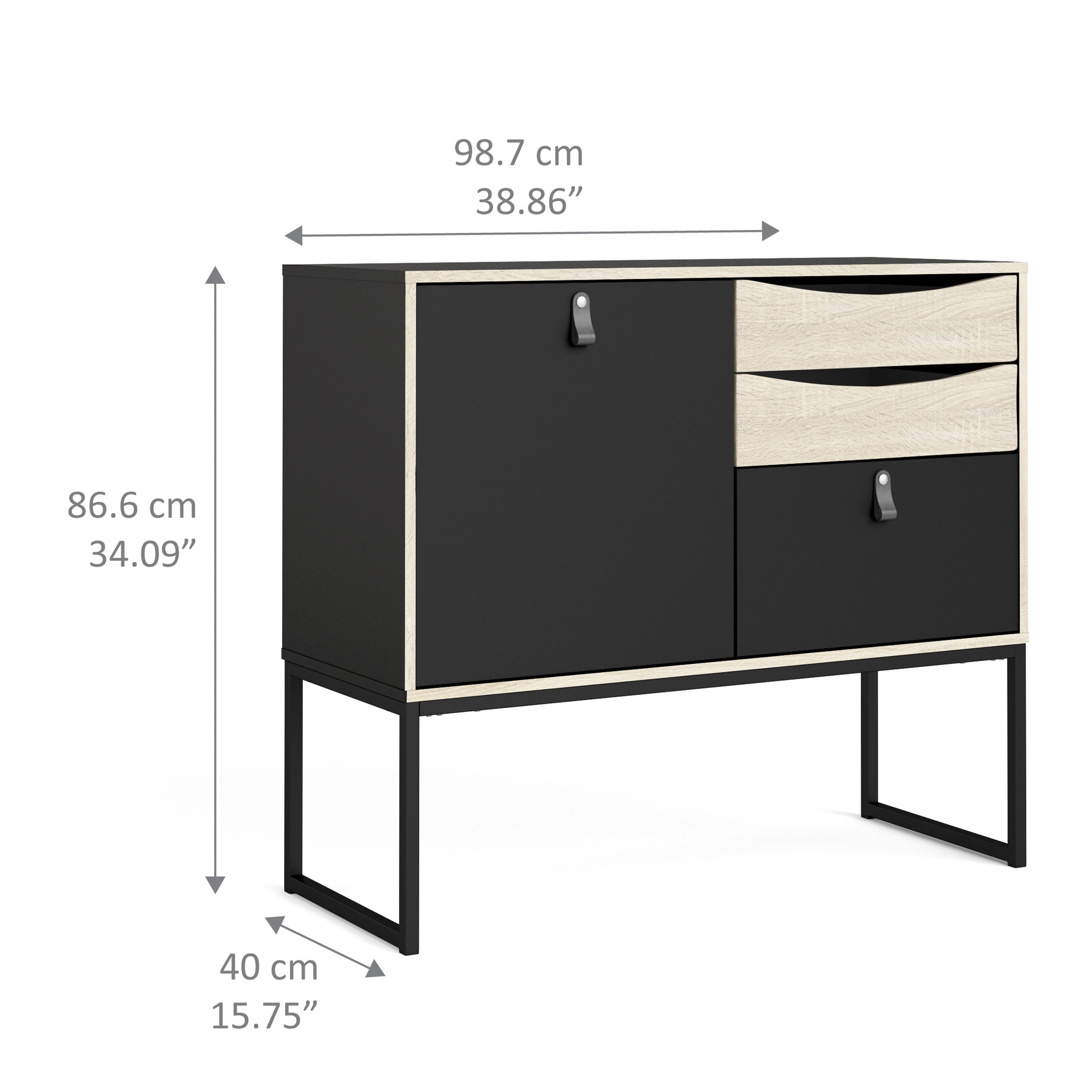 Stubbe Sideboard with 1 Door 3 Drawers – FTG, view 17
