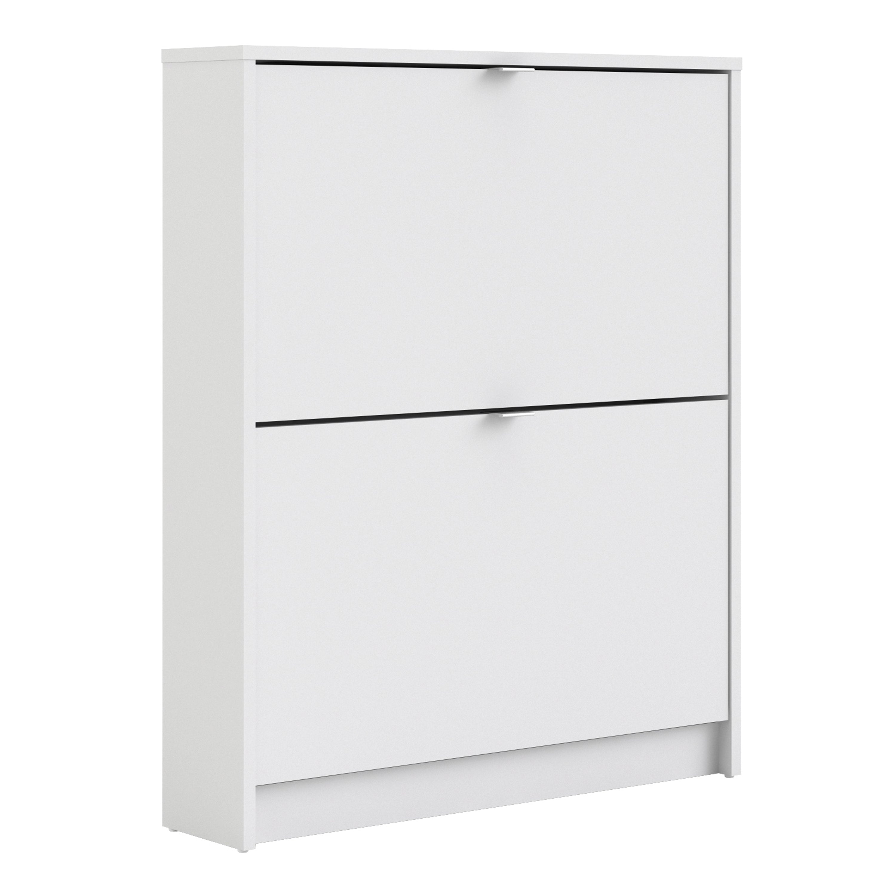 Shoes Shoe Cabinet 2 Flip Down Doors and 1 layer in White – FTG