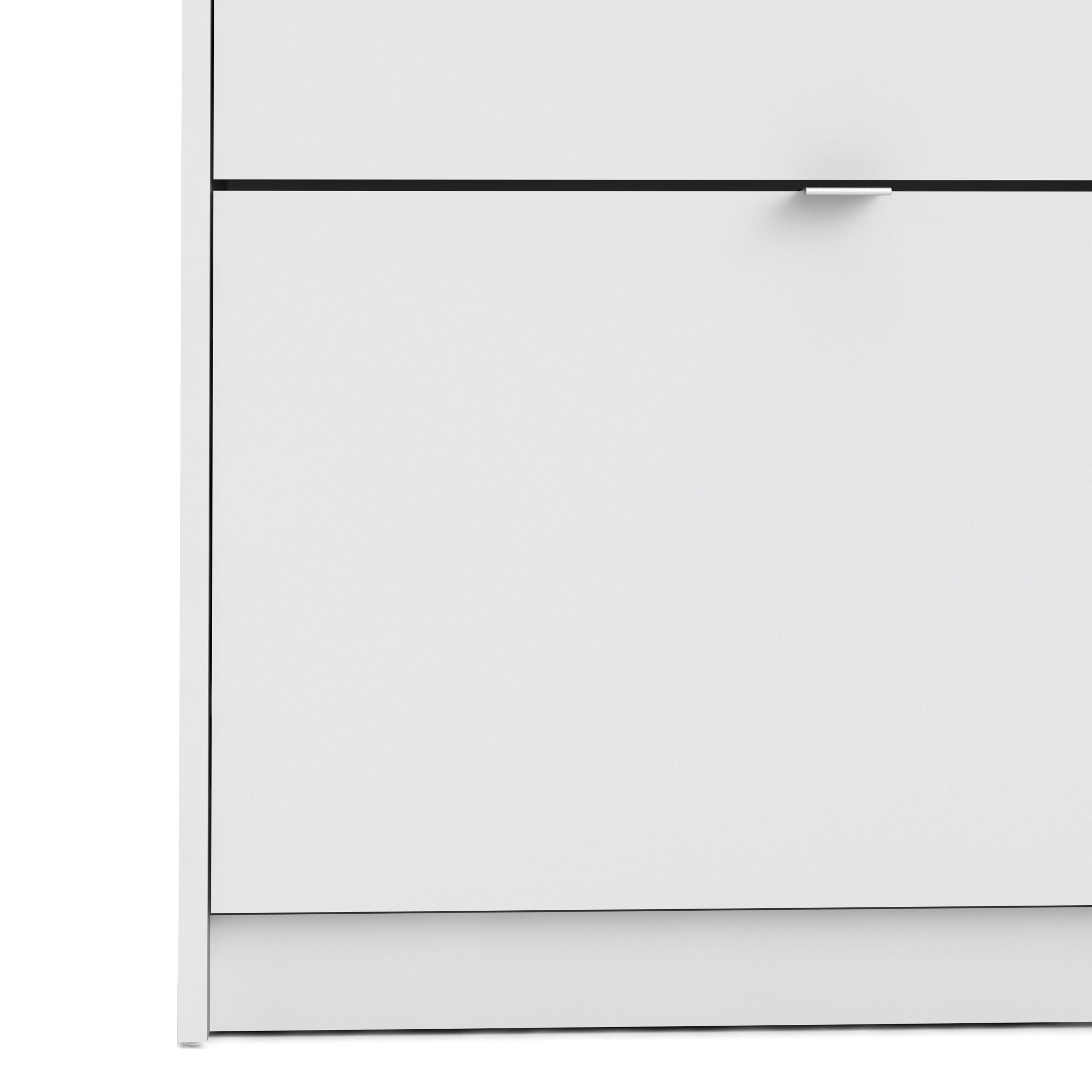 Shoes Shoe Cabinet 2 Flip Down Doors and 1 layer in White – FTG, view 6