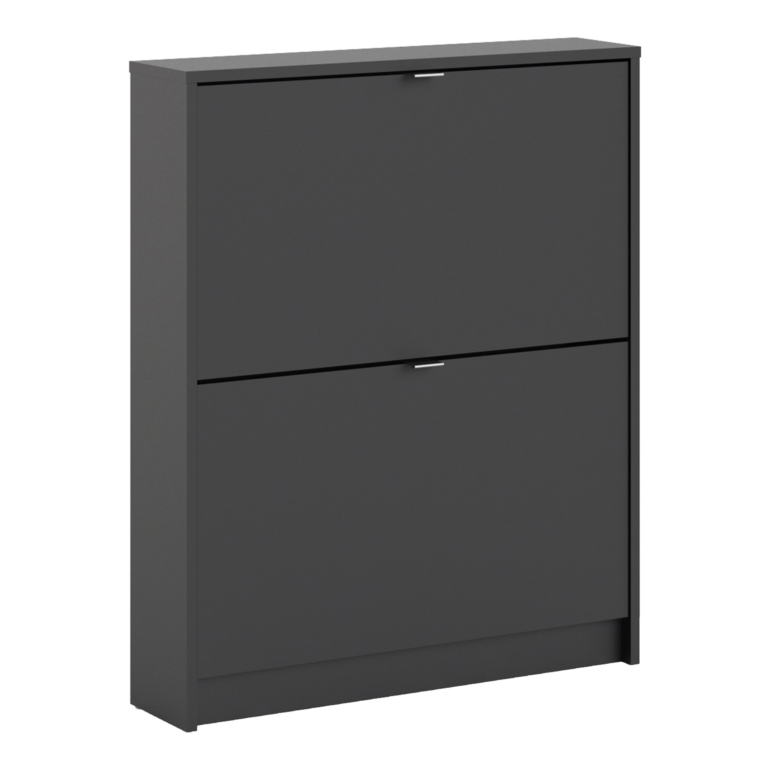 Shoes Shoe Cabinet 2 Flip Down Doors and 1 layer in Matt Black – FTG