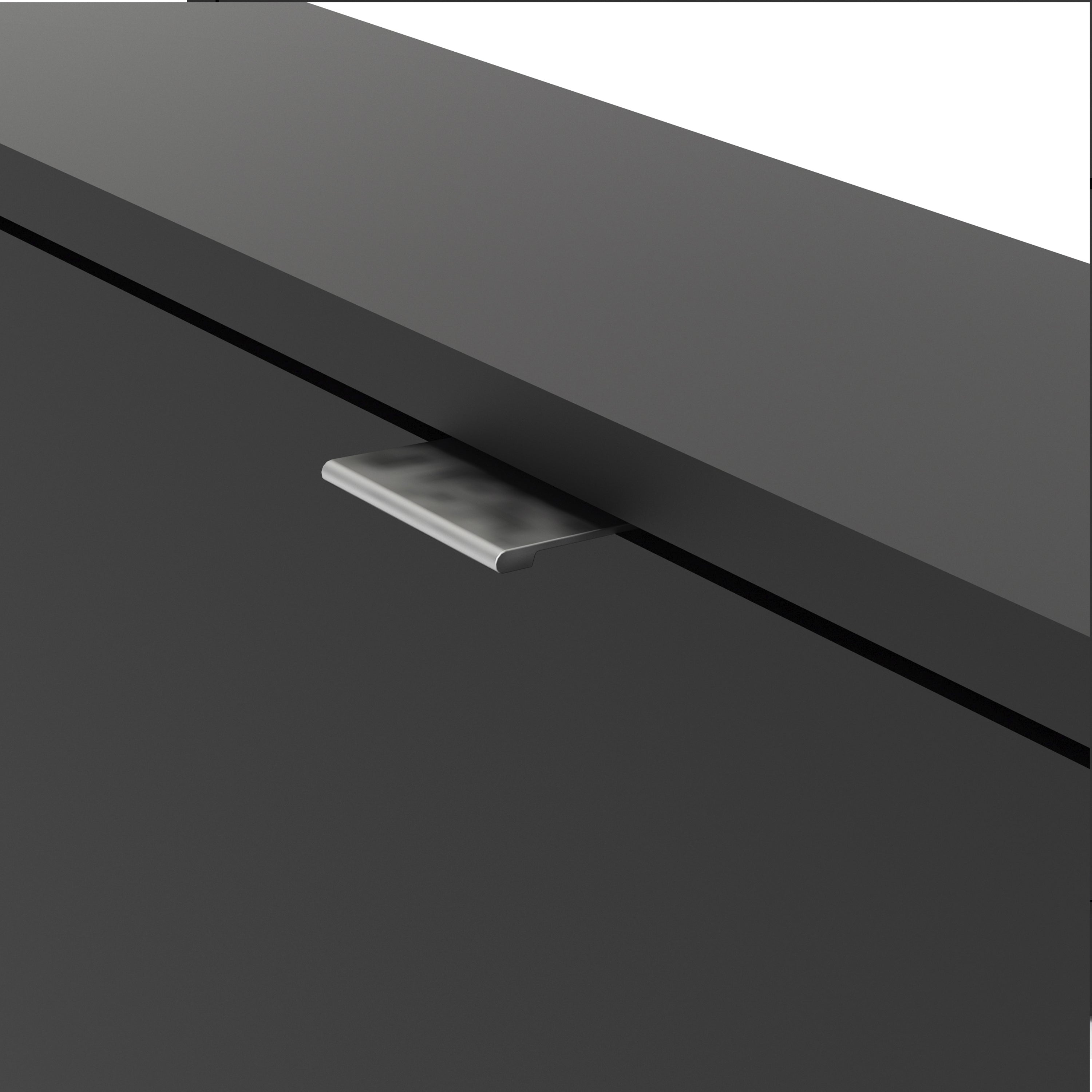 Shoes Shoe Cabinet 3 Flip Down Doors and 1 layer in Matt Black – FTG, view 9