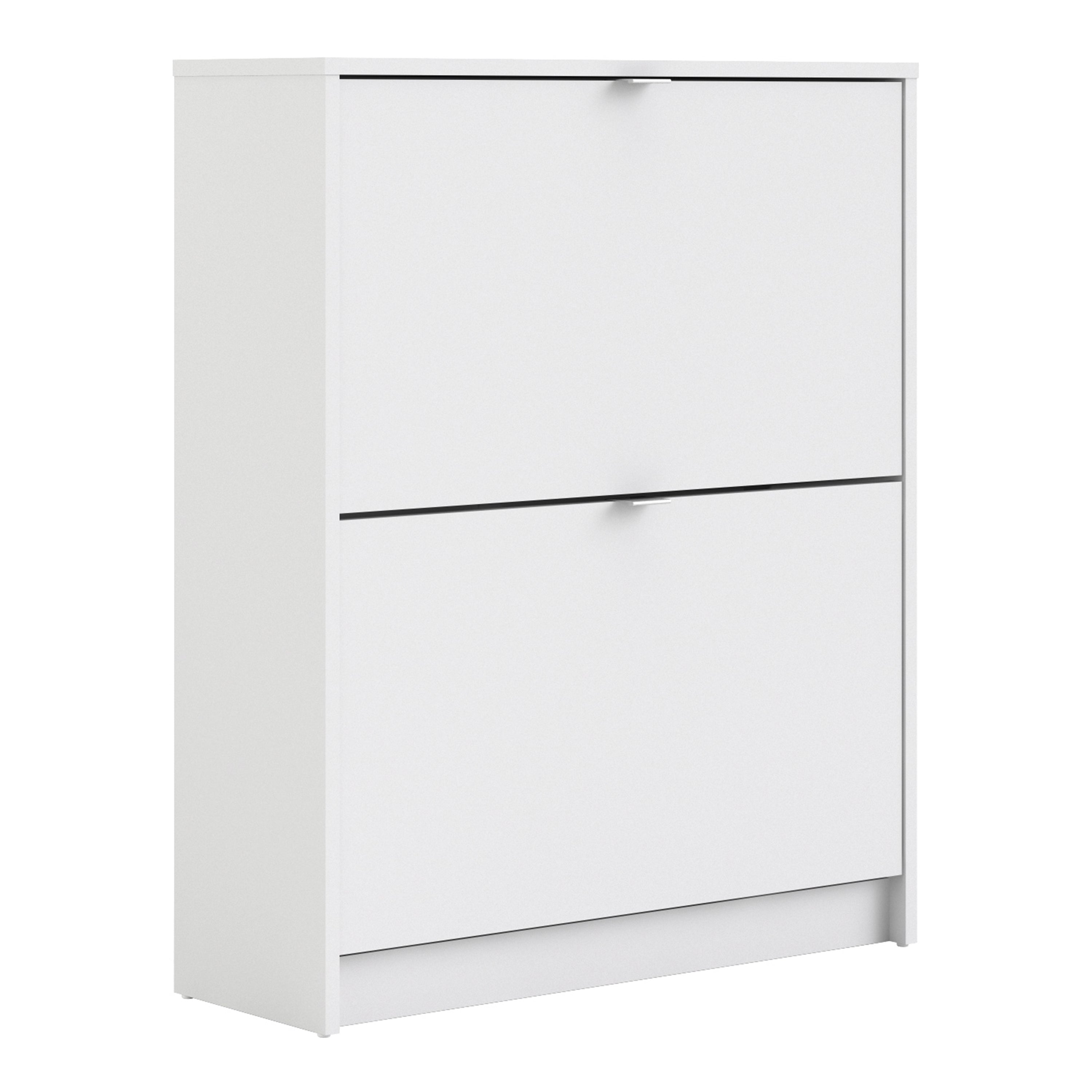 Shoes Shoe Cabinet 2 Flip Down Doors and 2 layers in White – FTG