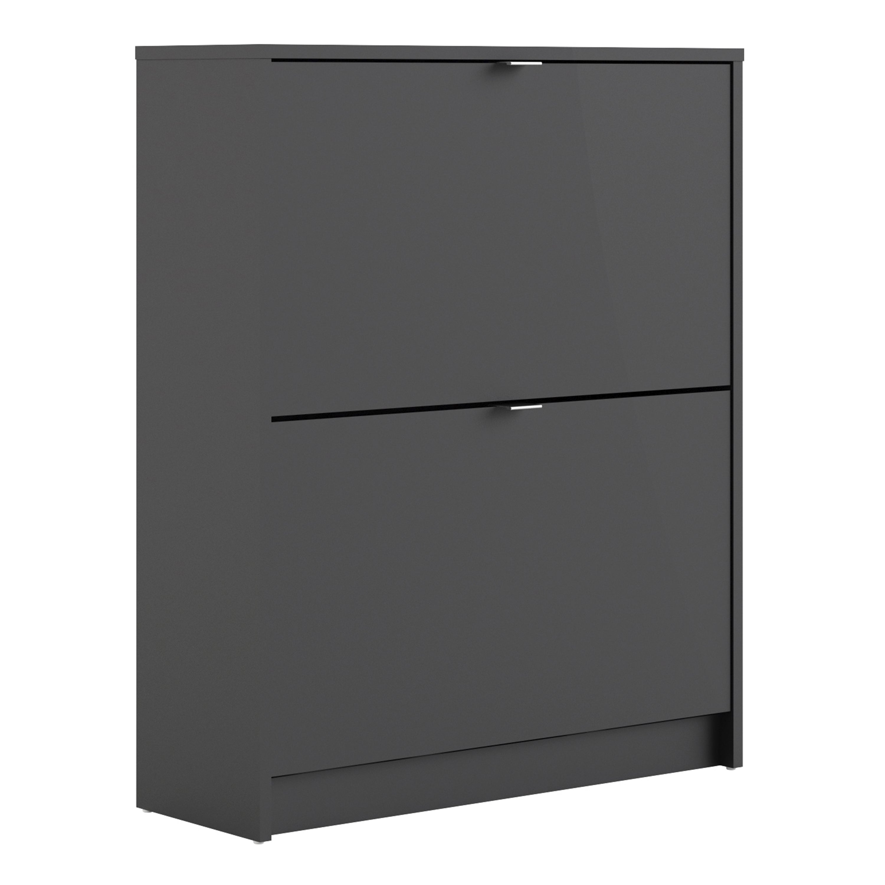 Shoes Shoe Cabinet 2 Flip Down Doors and 2 layers in Matt Black – FTG