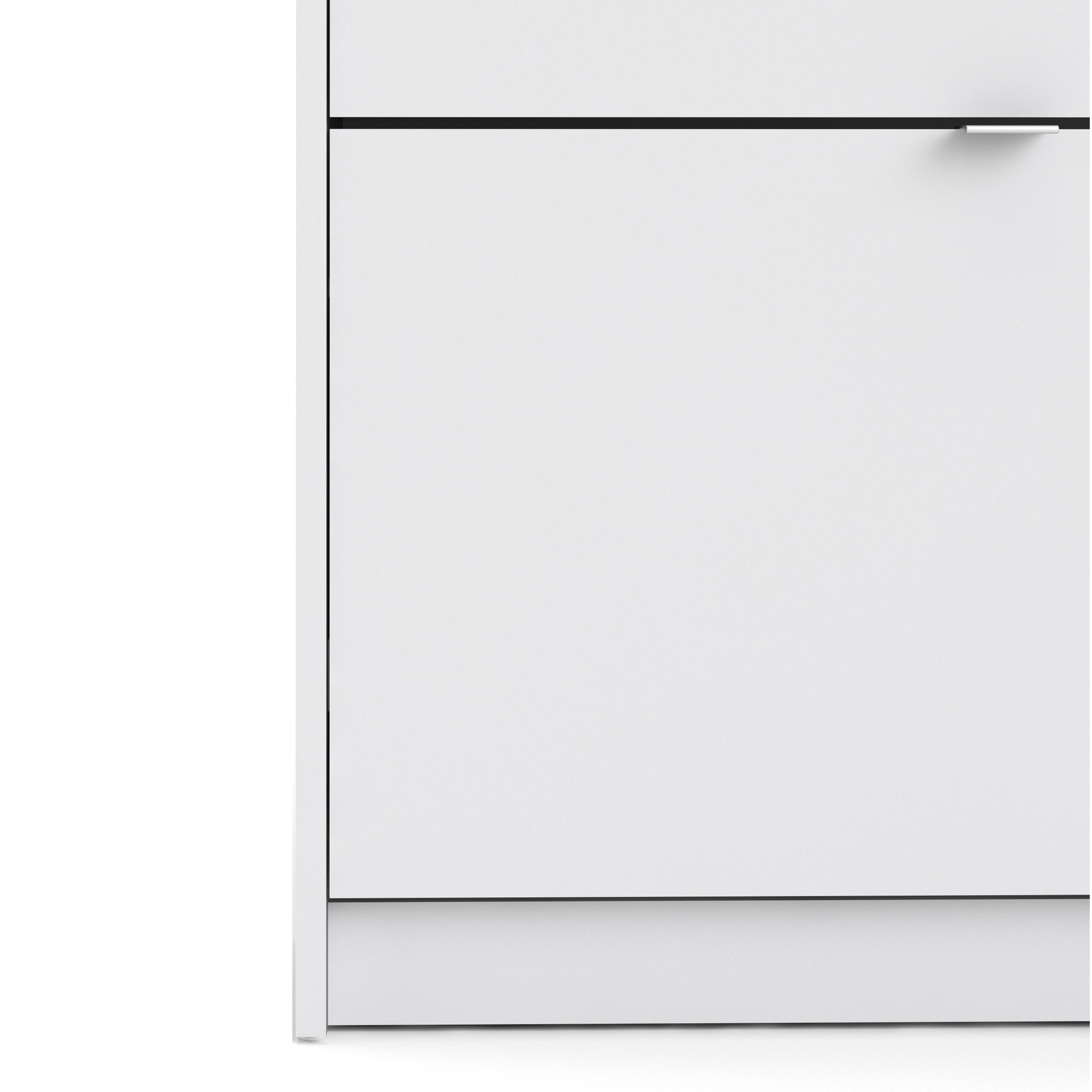 Shoes Shoe Cabinet 4 Flip Down Doors and 2 layers in White – FTG, view 8
