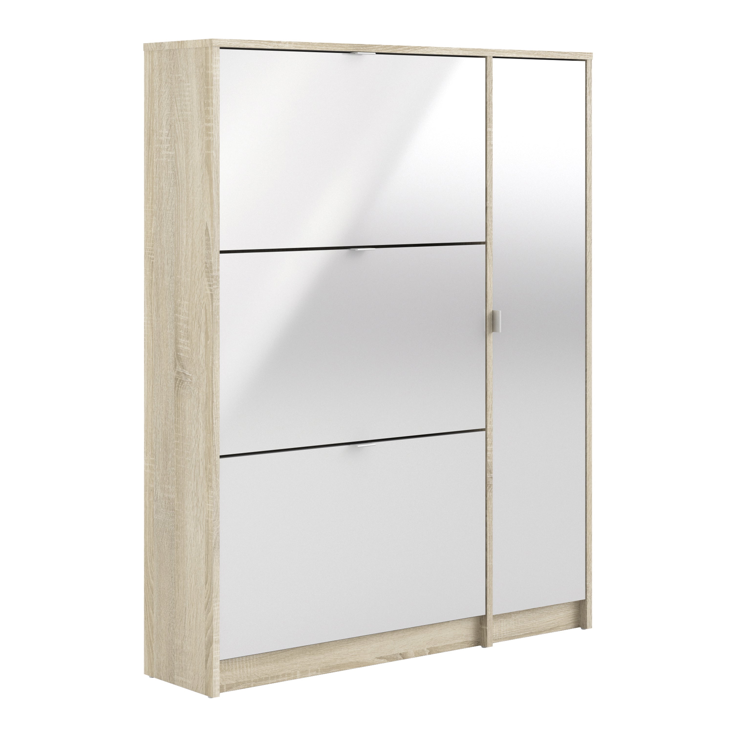 Shoes Shoe Cabinet 3 Flip Down Doors and 2 layers 1 Door Oak structure – FTG