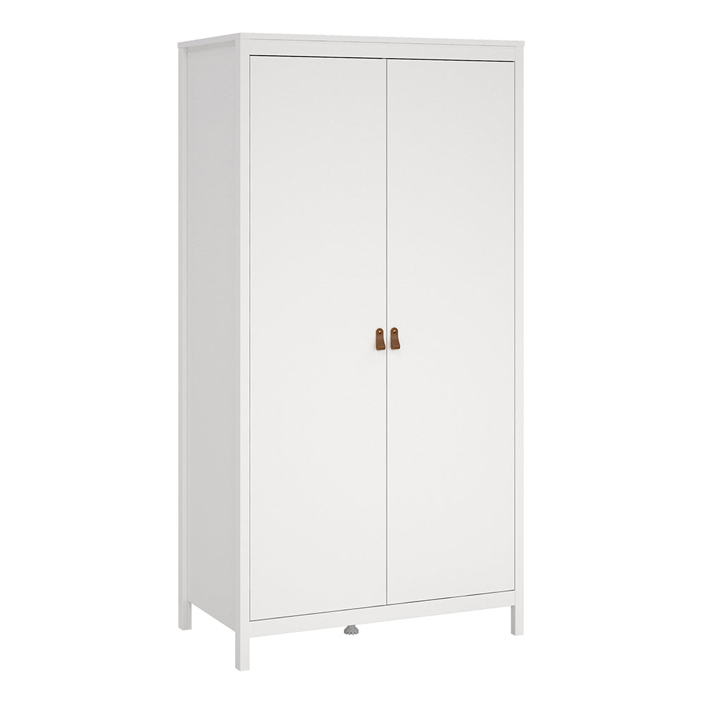 Barcelona Package – Bedside Table 2 Drawers + Chest 5 Drawers + Wardrobe with 2 Doors in White
