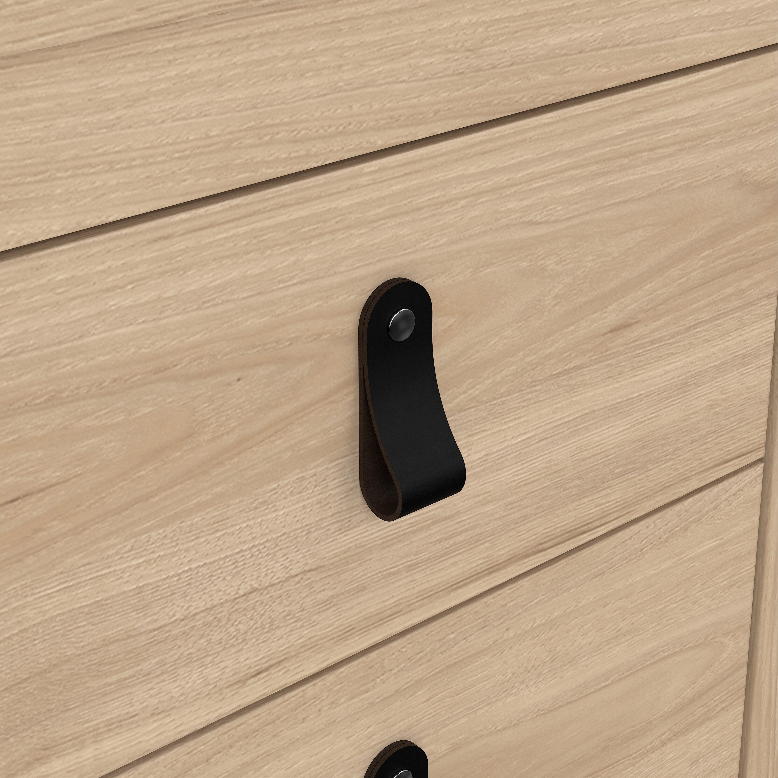 Barcelona Bedside Table 2 Drawers in Jackson Hickory Oak – FTG, view 8
