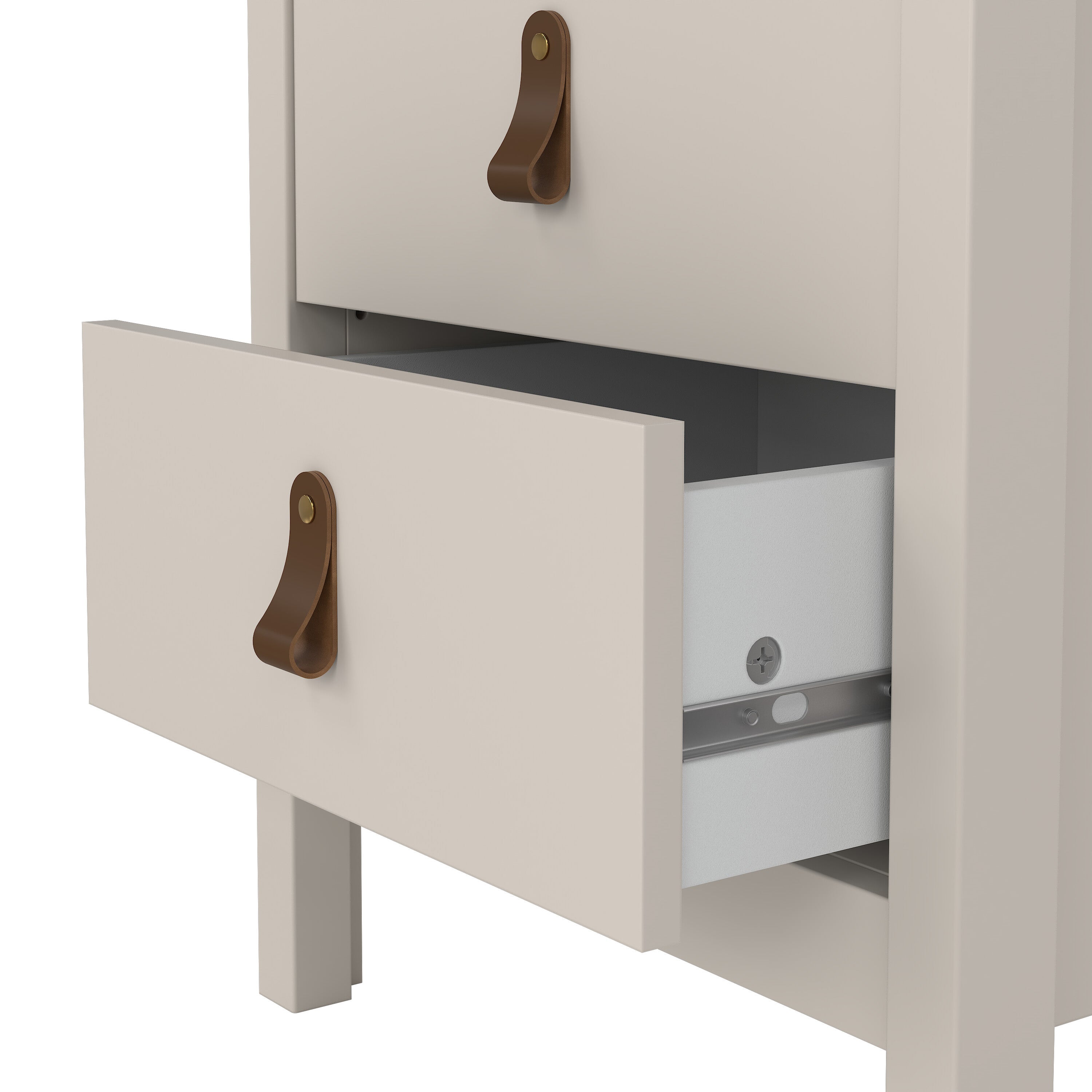Barcelona Bedside Table 2 Drawers in Cashmere – FTG, view 10