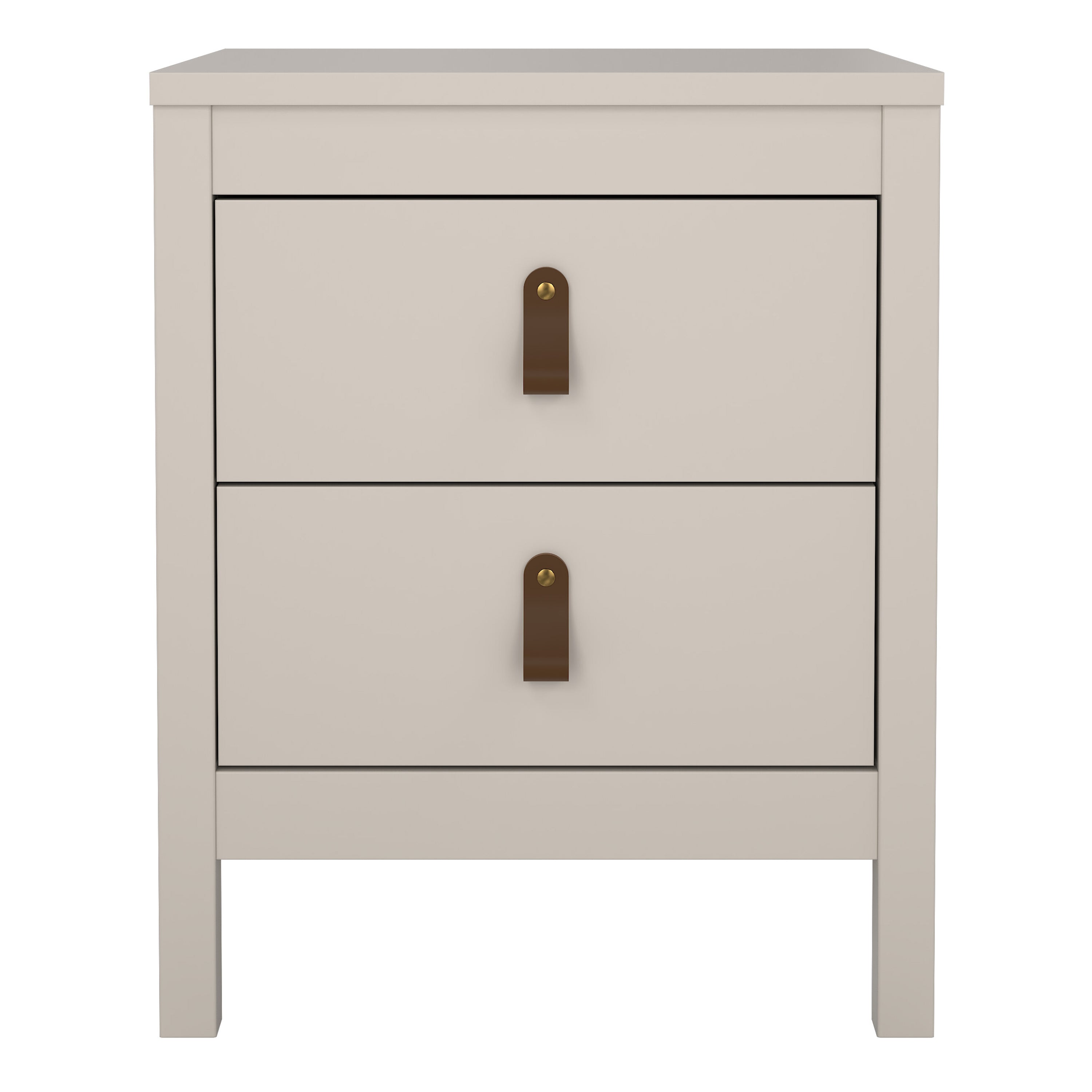 Barcelona Bedside Table 2 Drawers in Cashmere – FTG, view 4