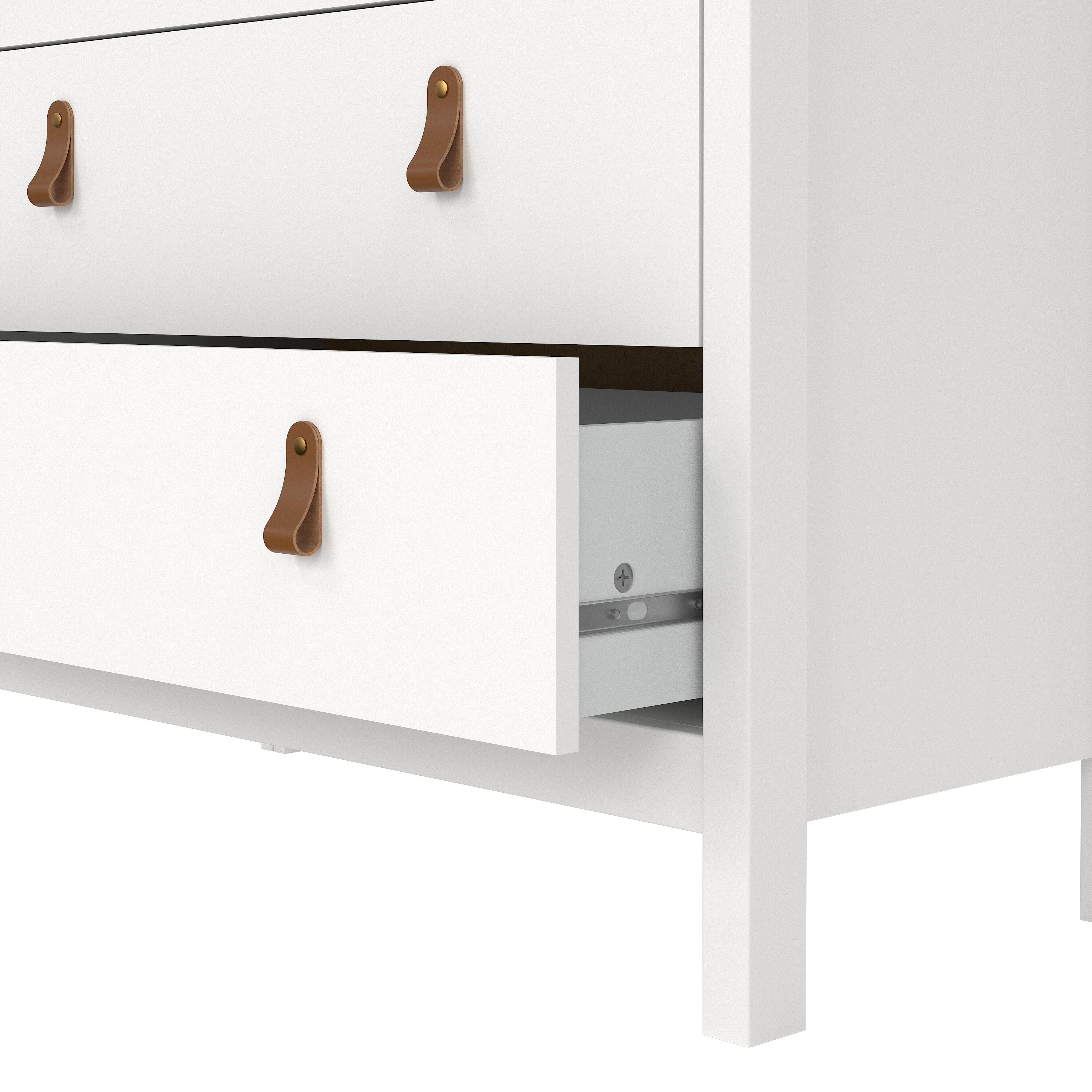Barcelona Chest 3+2 Drawers in White – FTG, view 8