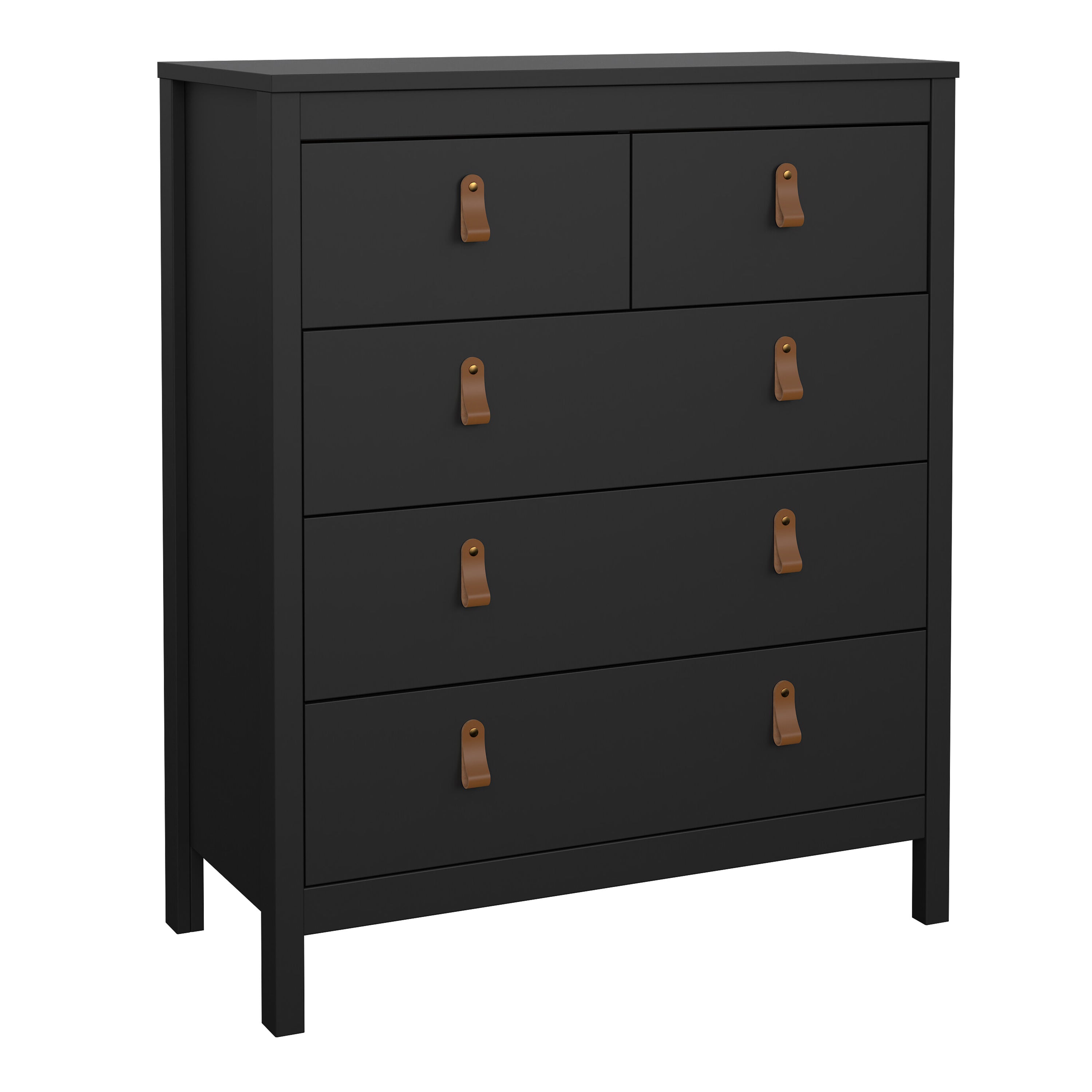 Barcelona Chest 3+2 Drawers in Matt Black – FTG