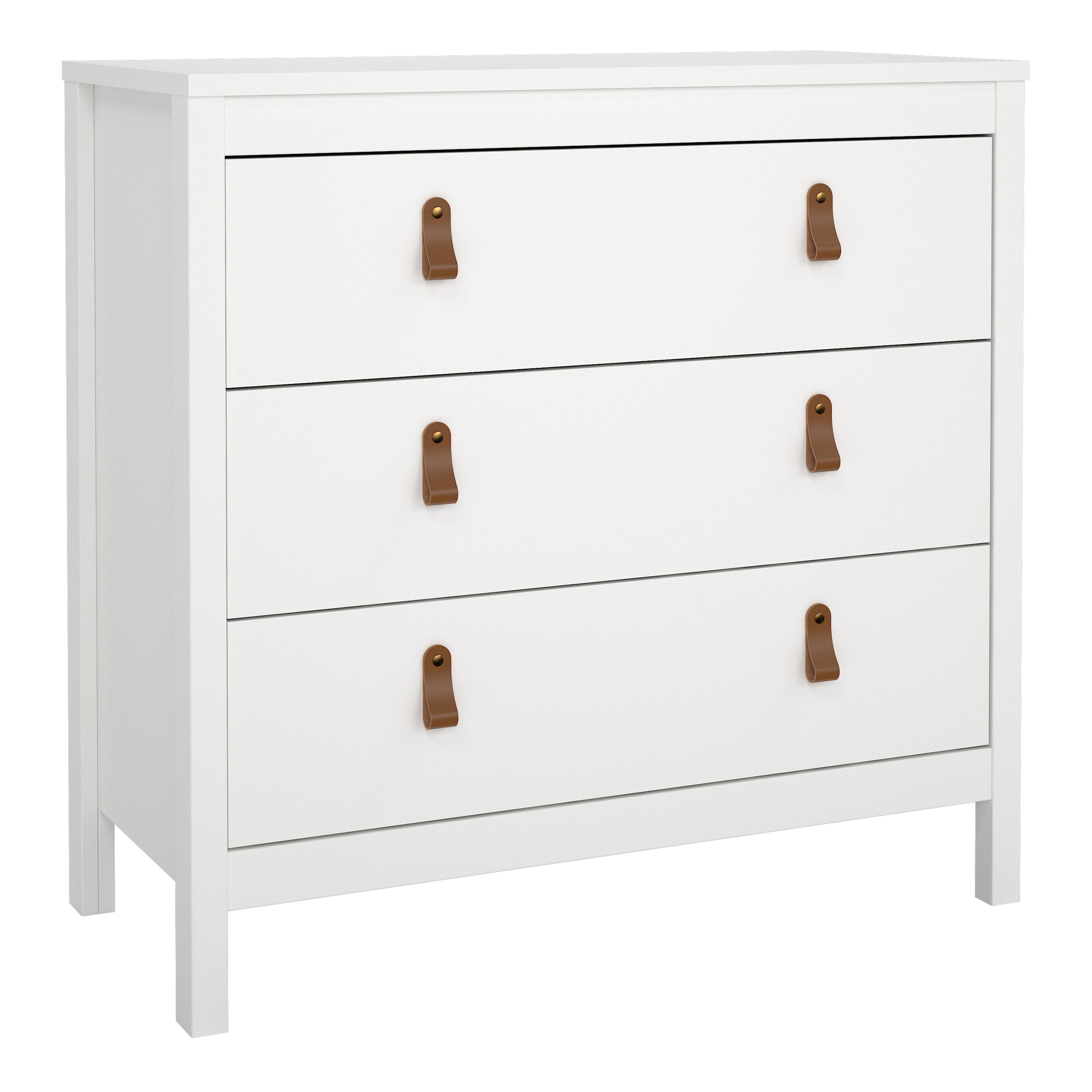 Barcelona Chest 3 Drawers in White – FTG