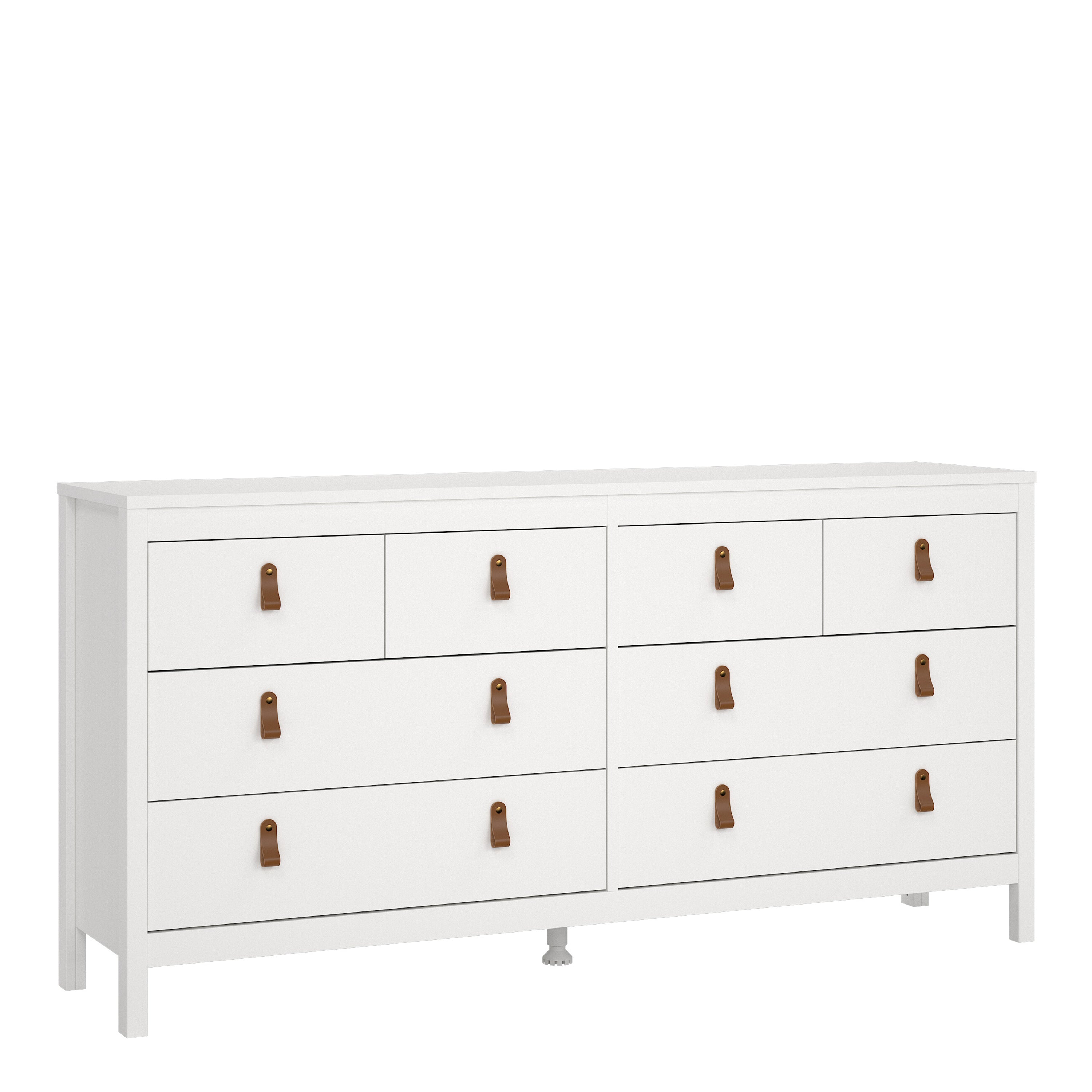 Barcelona Double Dresser 4+4 Drawers in White – FTG