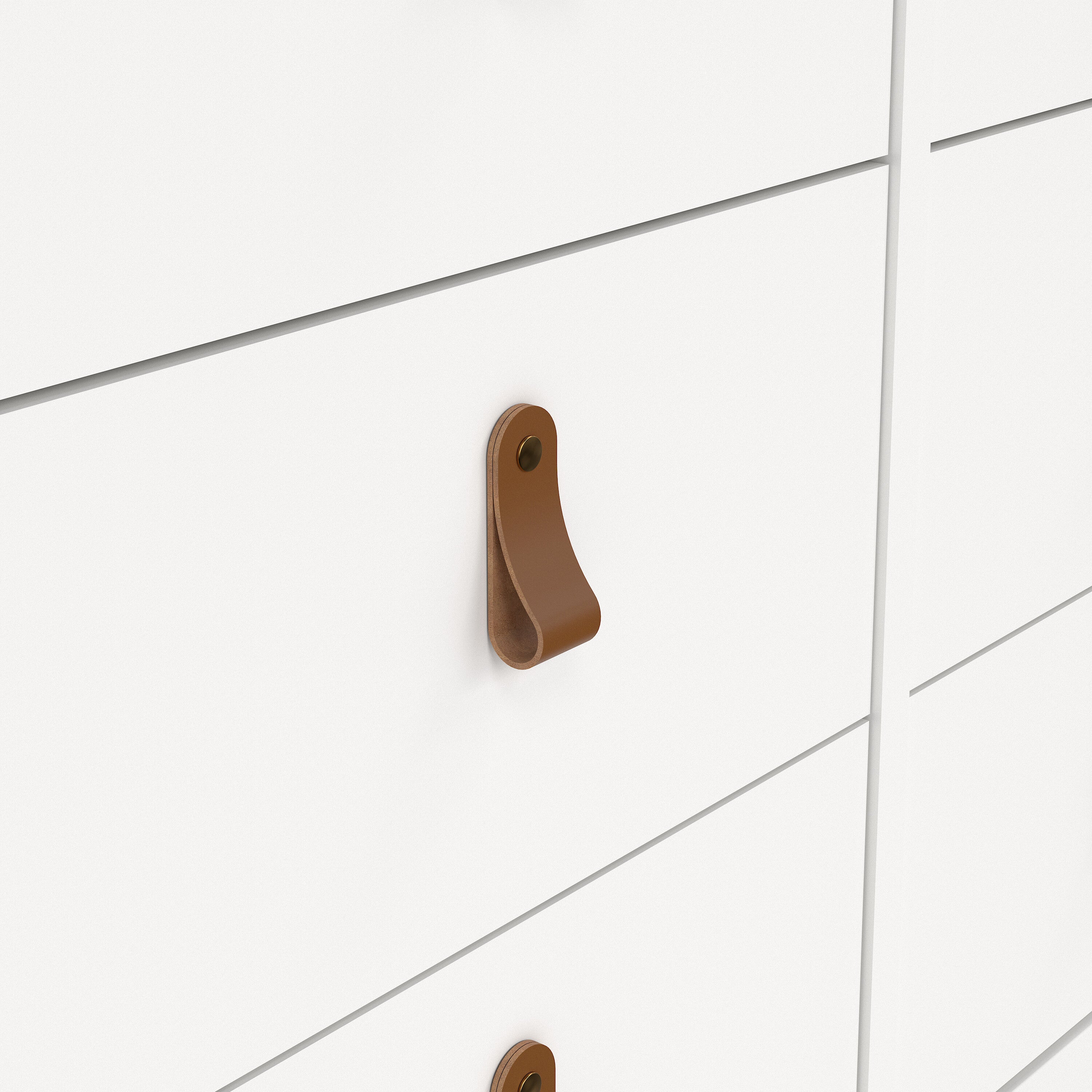 Barcelona Double Dresser 4+4 Drawers in White – FTG, view 8