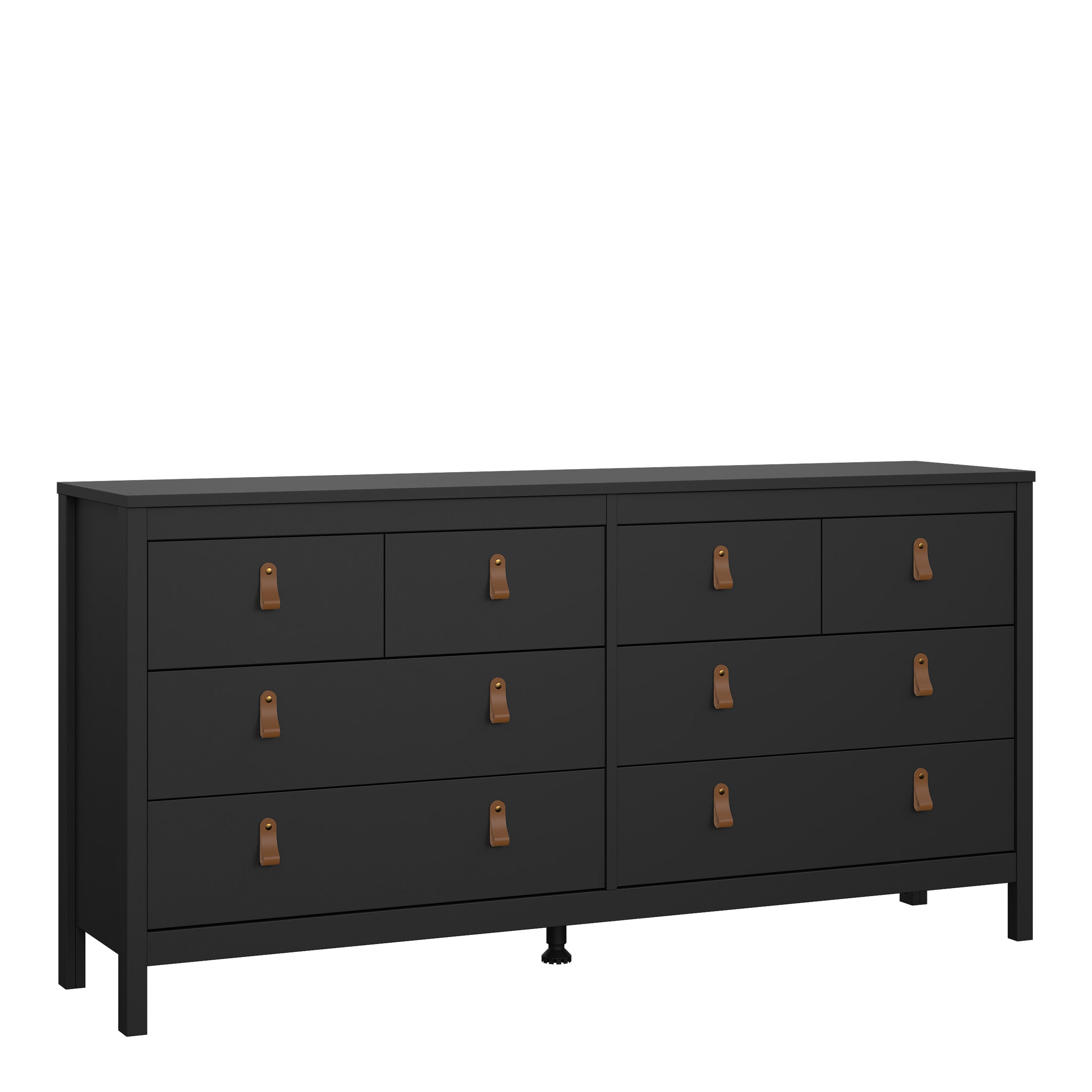 Barcelona Double Dresser 4+4 Drawers in Matt Black – FTG