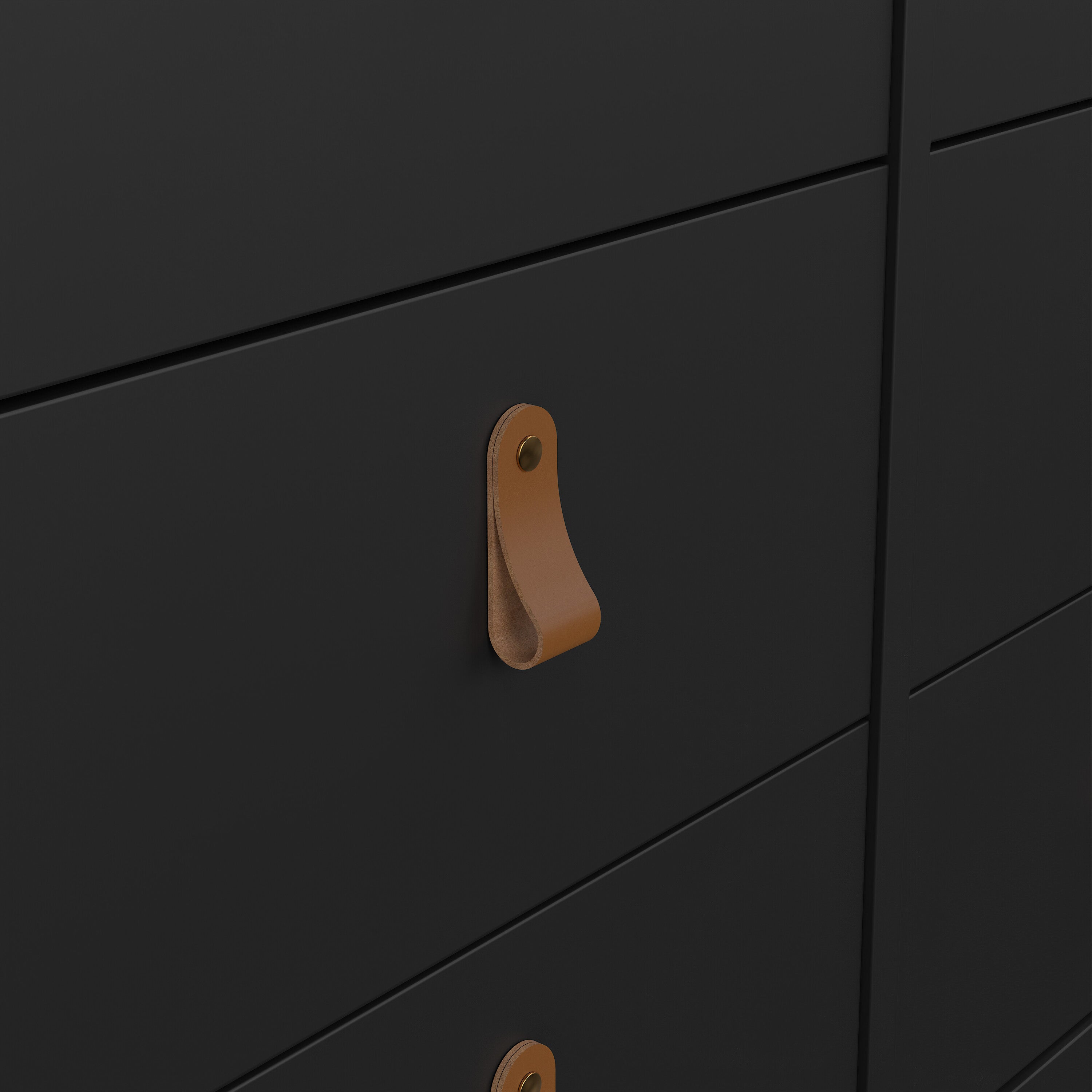Barcelona Double Dresser 4+4 Drawers in Matt Black – FTG, view 9