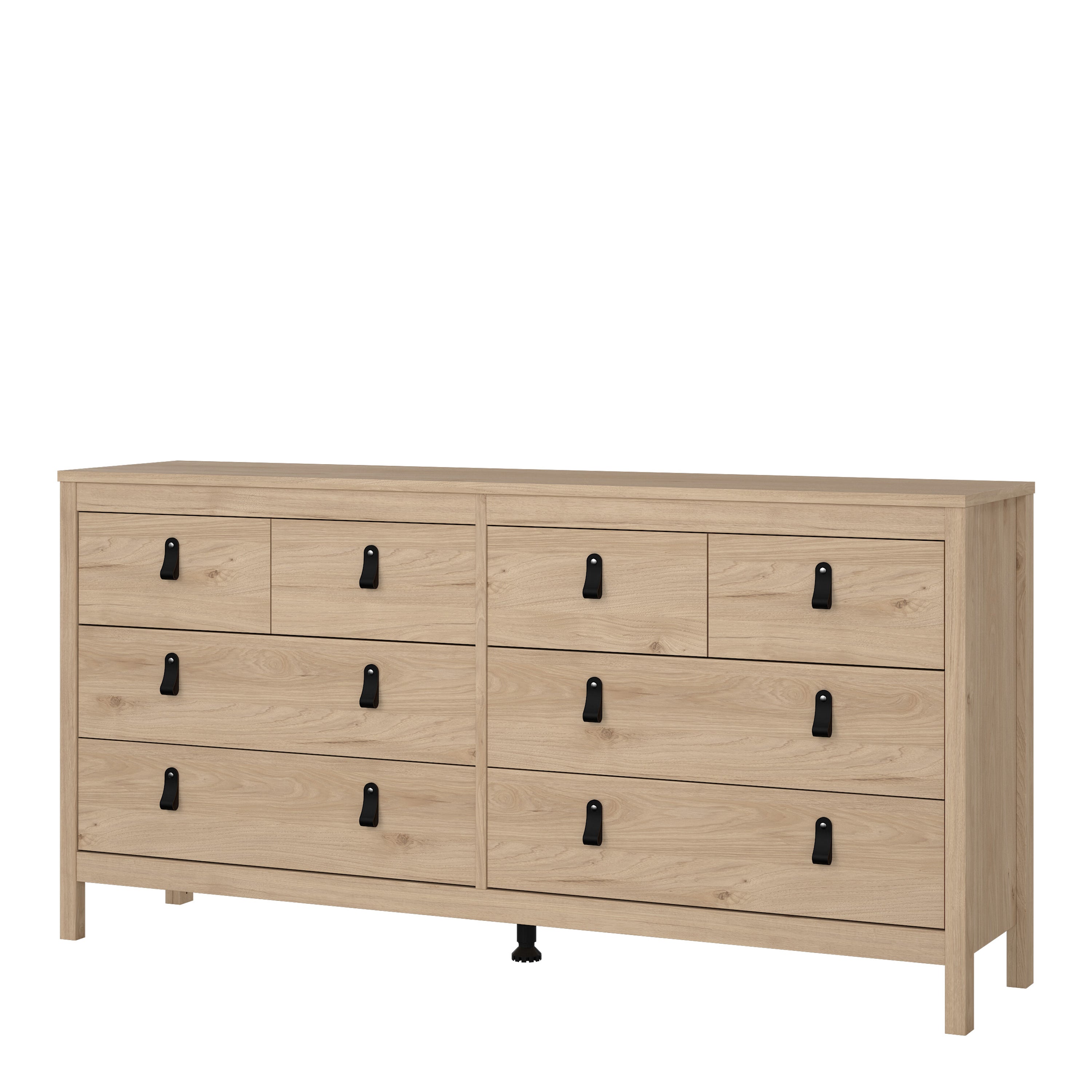 Barcelona Double Dresser 4+4 Drawers in Jackson Hickory Oak – FTG, view 3