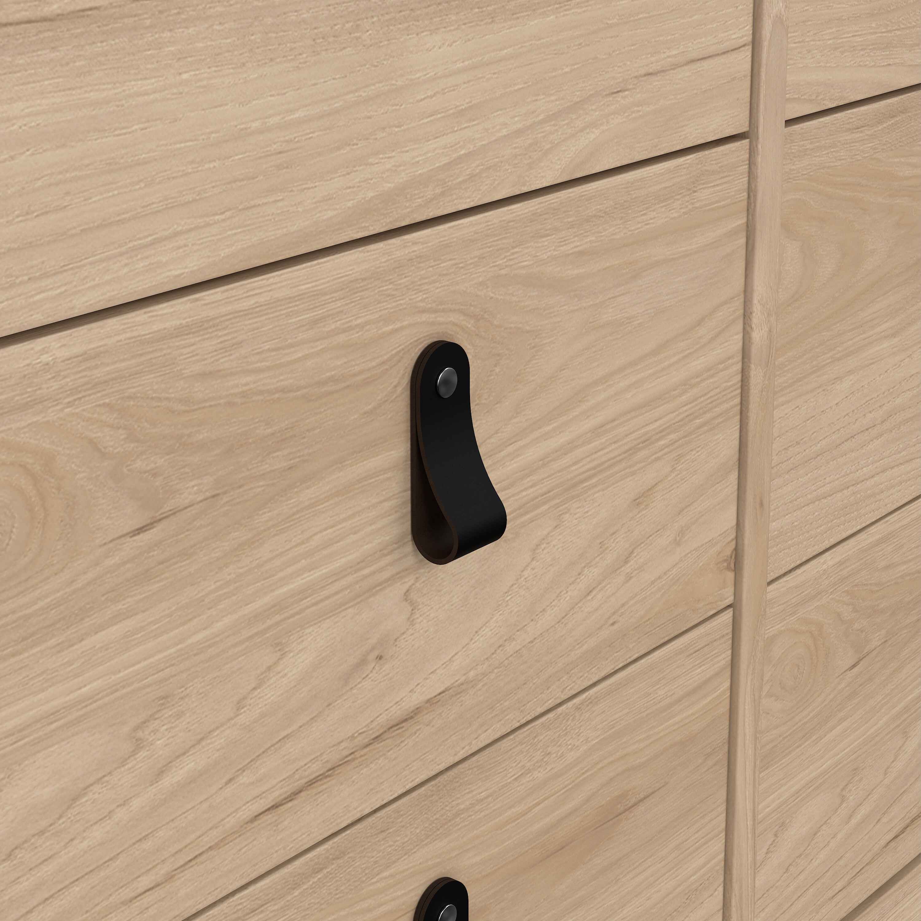Barcelona Double Dresser 4+4 Drawers in Jackson Hickory Oak – FTG, view 8