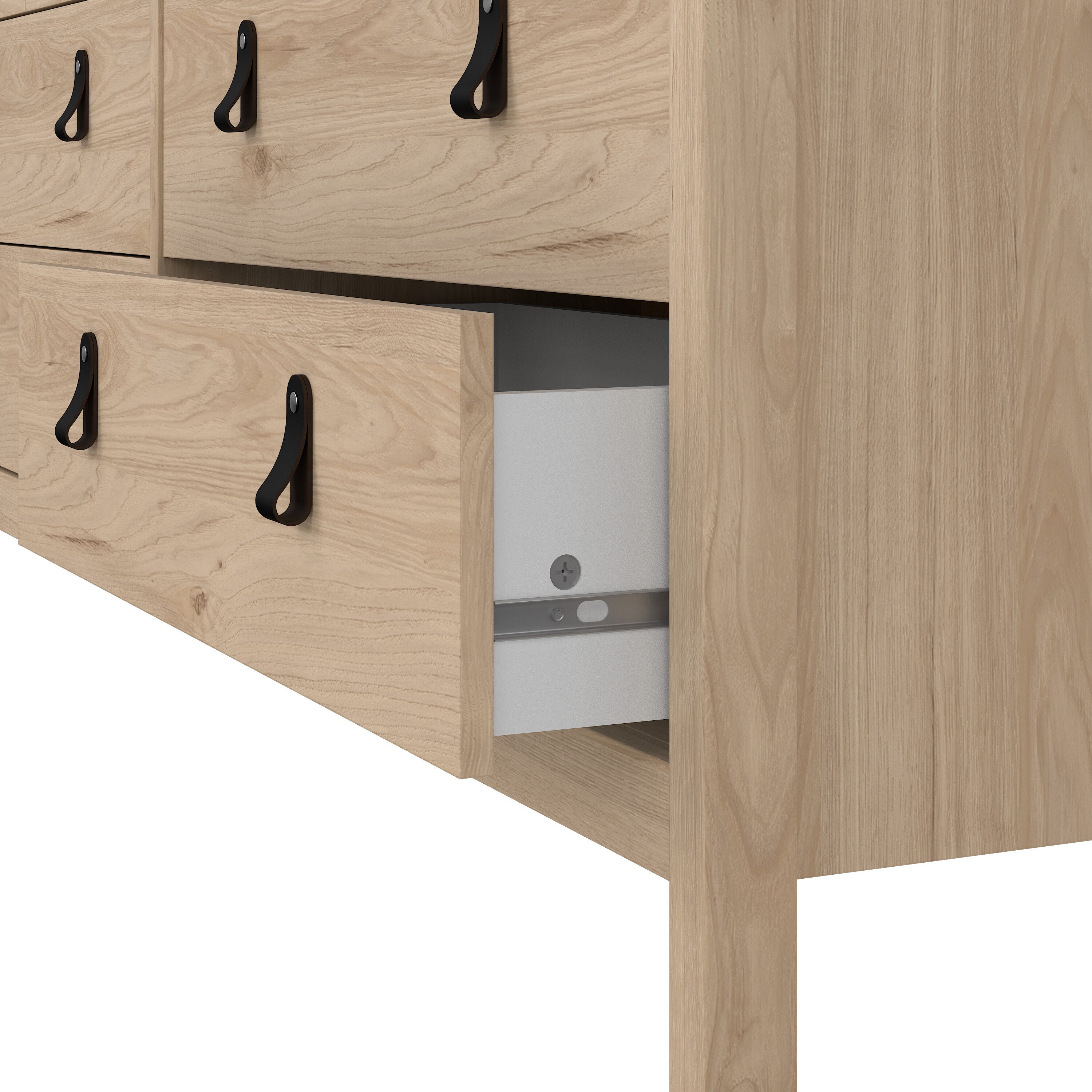 Barcelona Double Dresser 4+4 Drawers in Jackson Hickory Oak – FTG, view 9