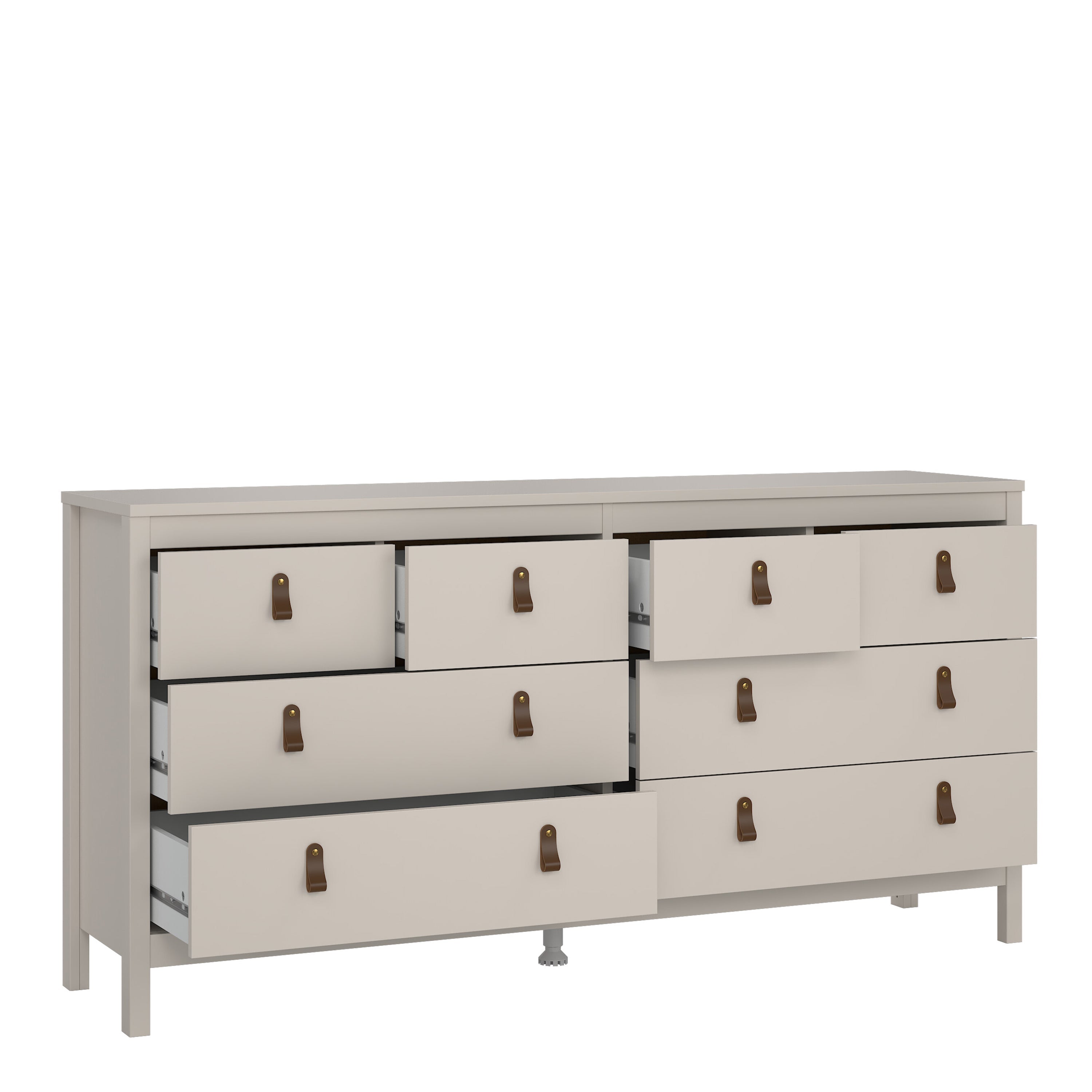 Barcelona Double Dresser 4+4 Drawers in Cashmere – FTG, view 7