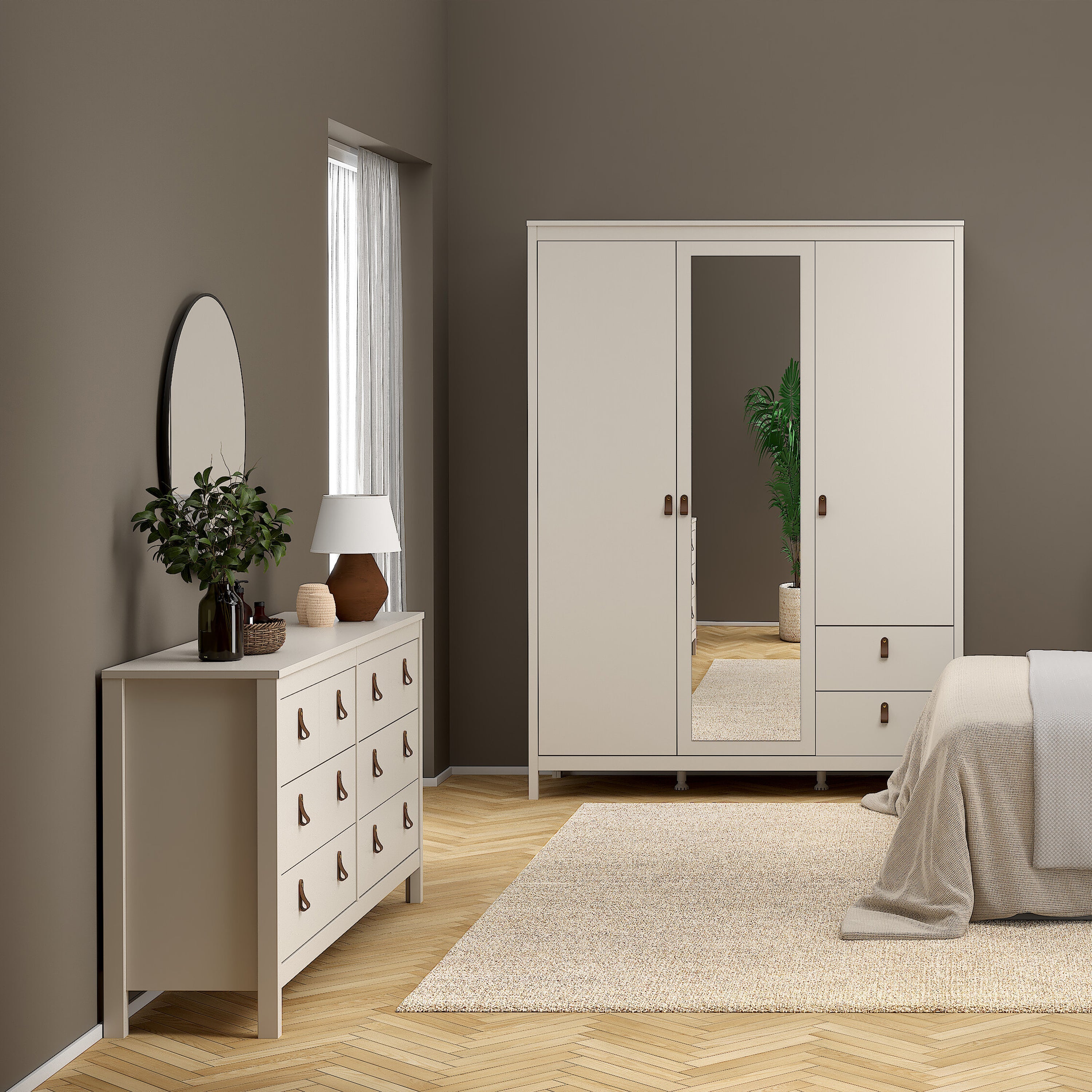Barcelona Double Dresser 4+4 Drawers in Cashmere – FTG, view 8