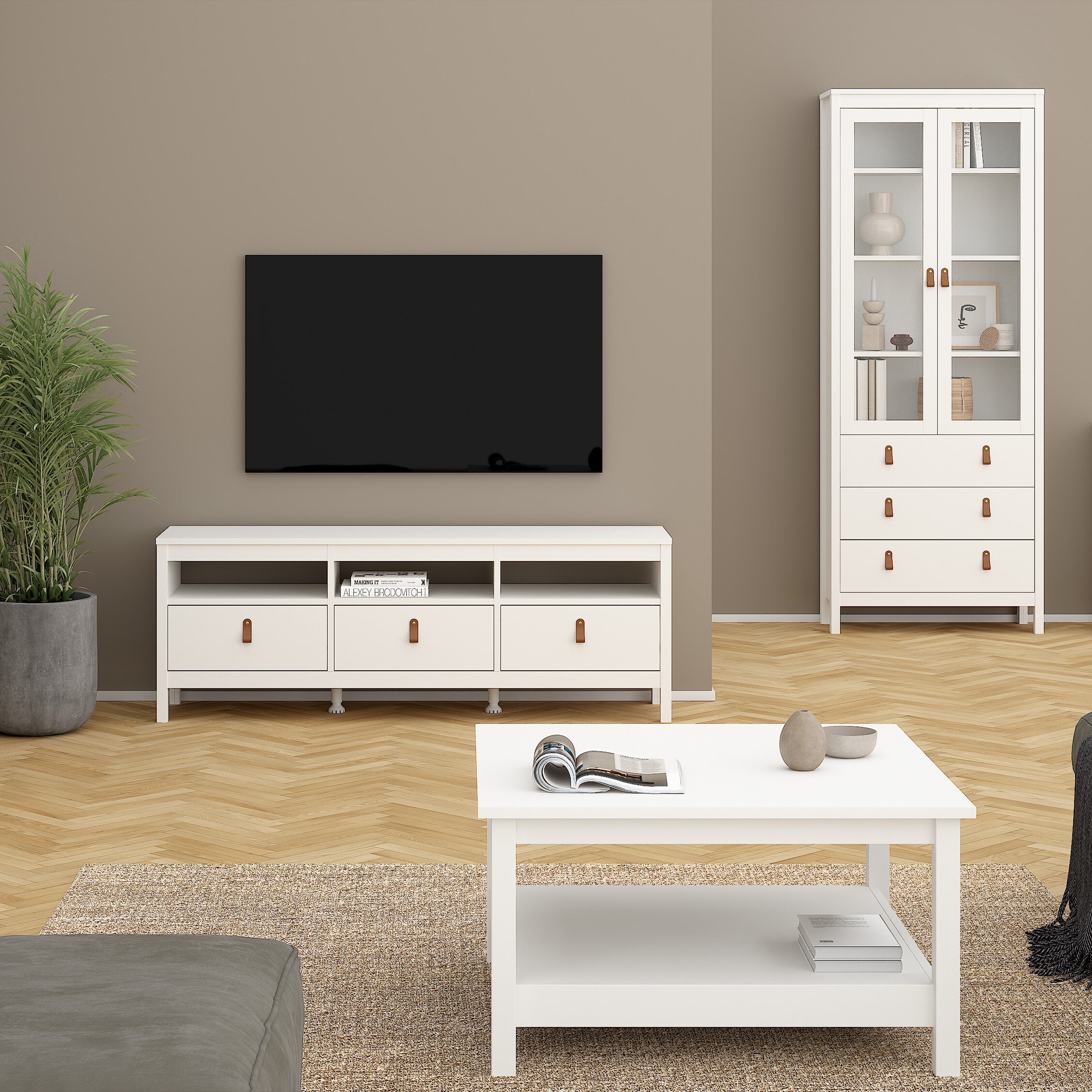 Barcelona Coffee Table in White – FTG, view 4