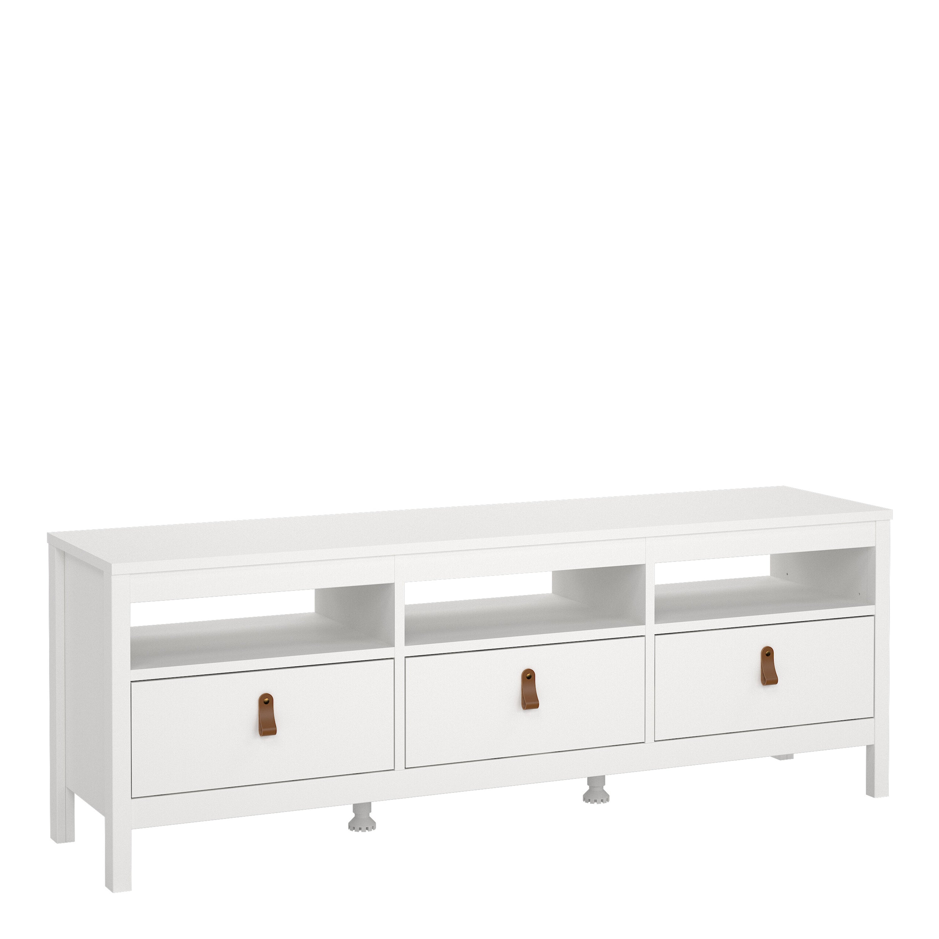 Barcelona Tv Unit 3 Drawers in White – FTG