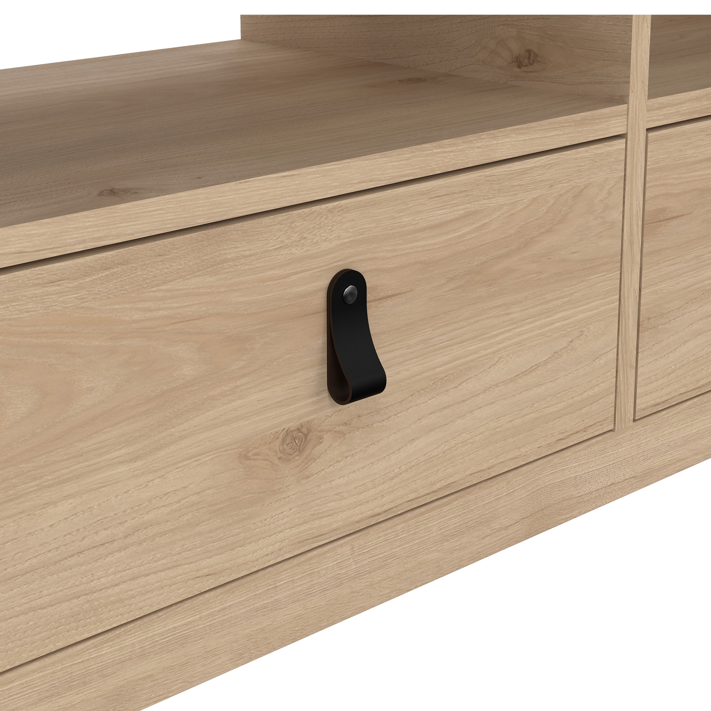 Barcelona TV-Unit 3 Drawers in Jackson Hickory Oak – FTG, view 8