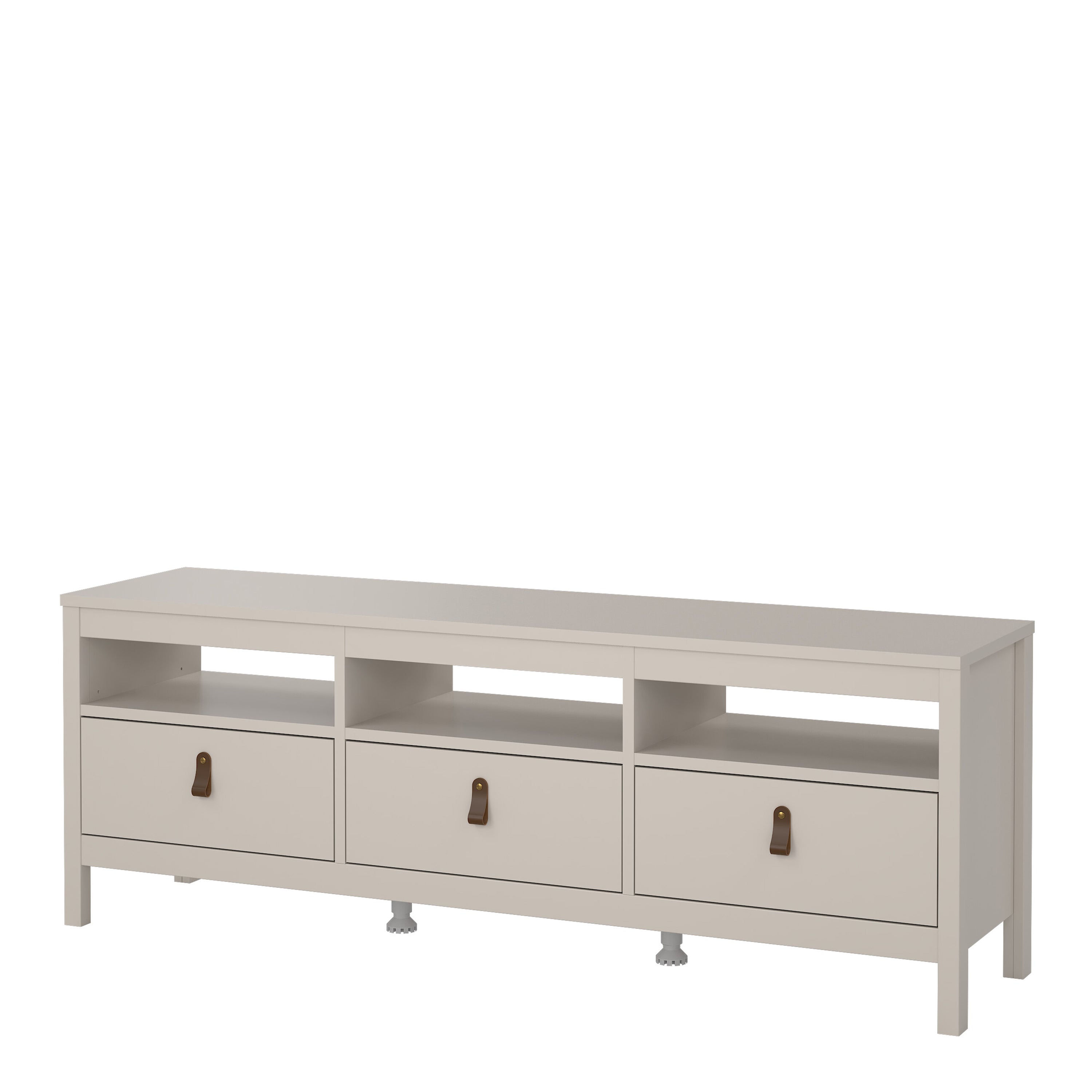 Barcelona TV Unit 3 Drawers in Cashmere – FTG, view 5