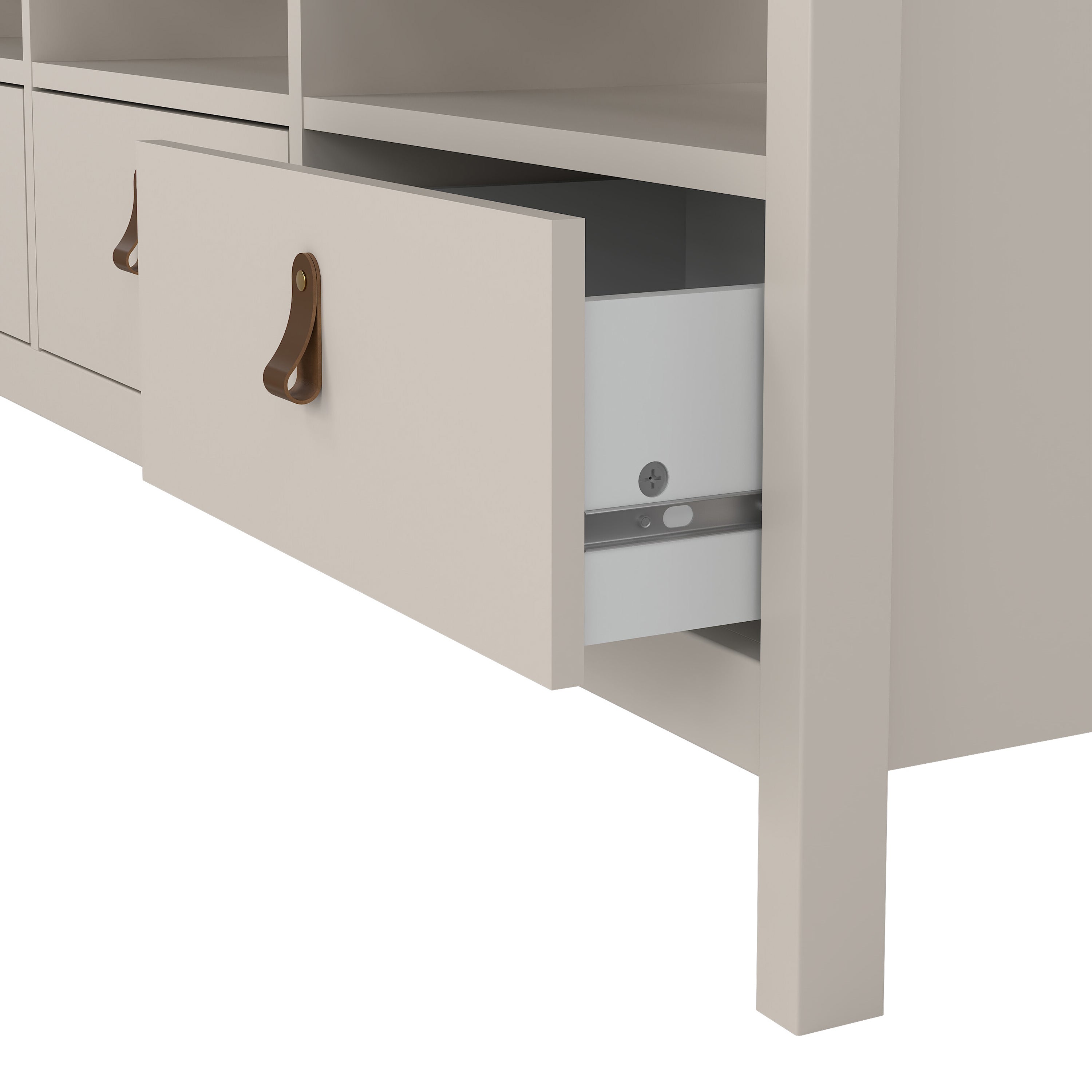 Barcelona TV Unit 3 Drawers in Cashmere – FTG, view 9