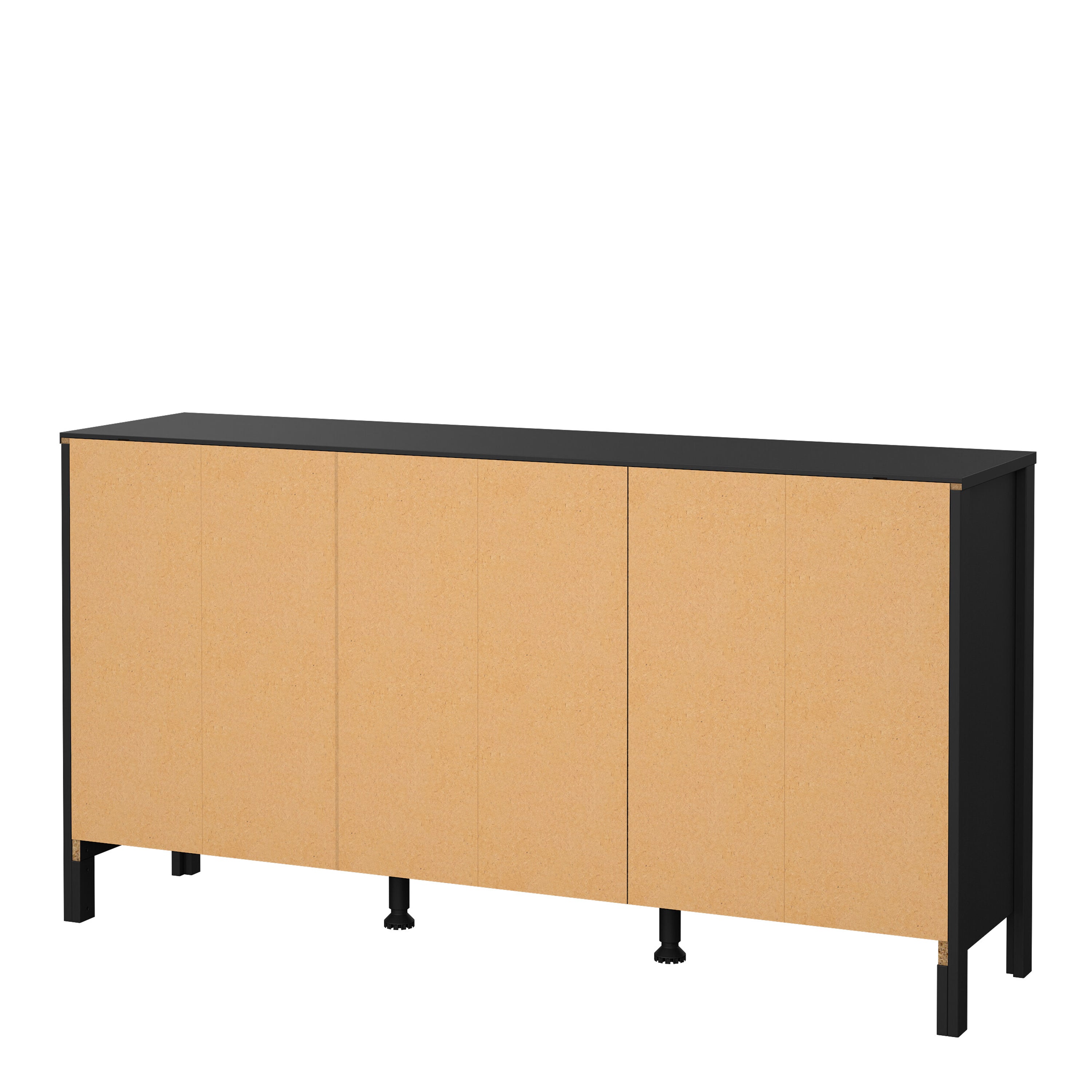 Barcelona Sideboard 2 Doors 3 Drawers in Matt Black – FTG, view 4