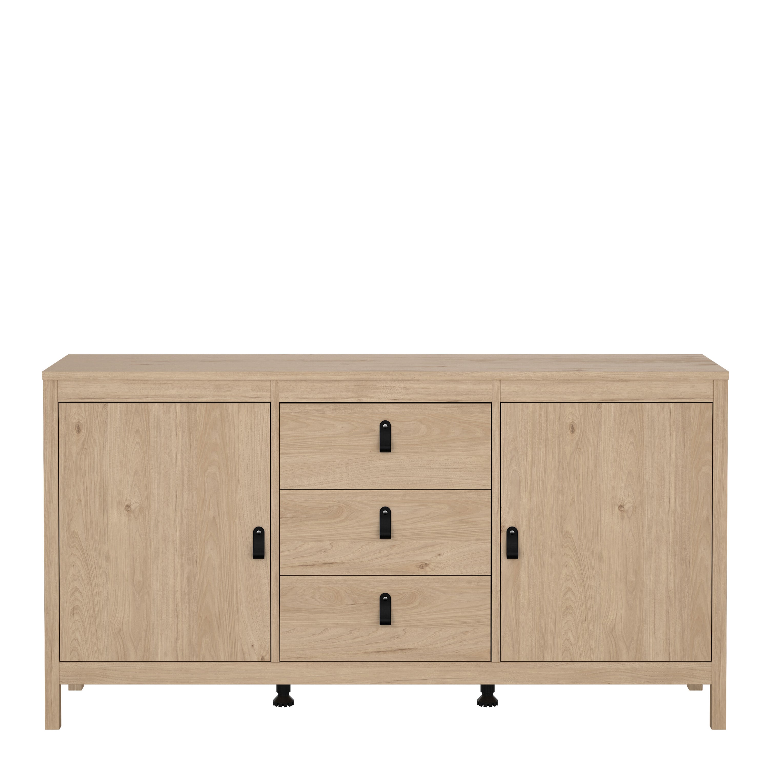 Barcelona Sideboard 2 Doors + 3 Drawers in Jackson Hickory Oak – FTG, view 2