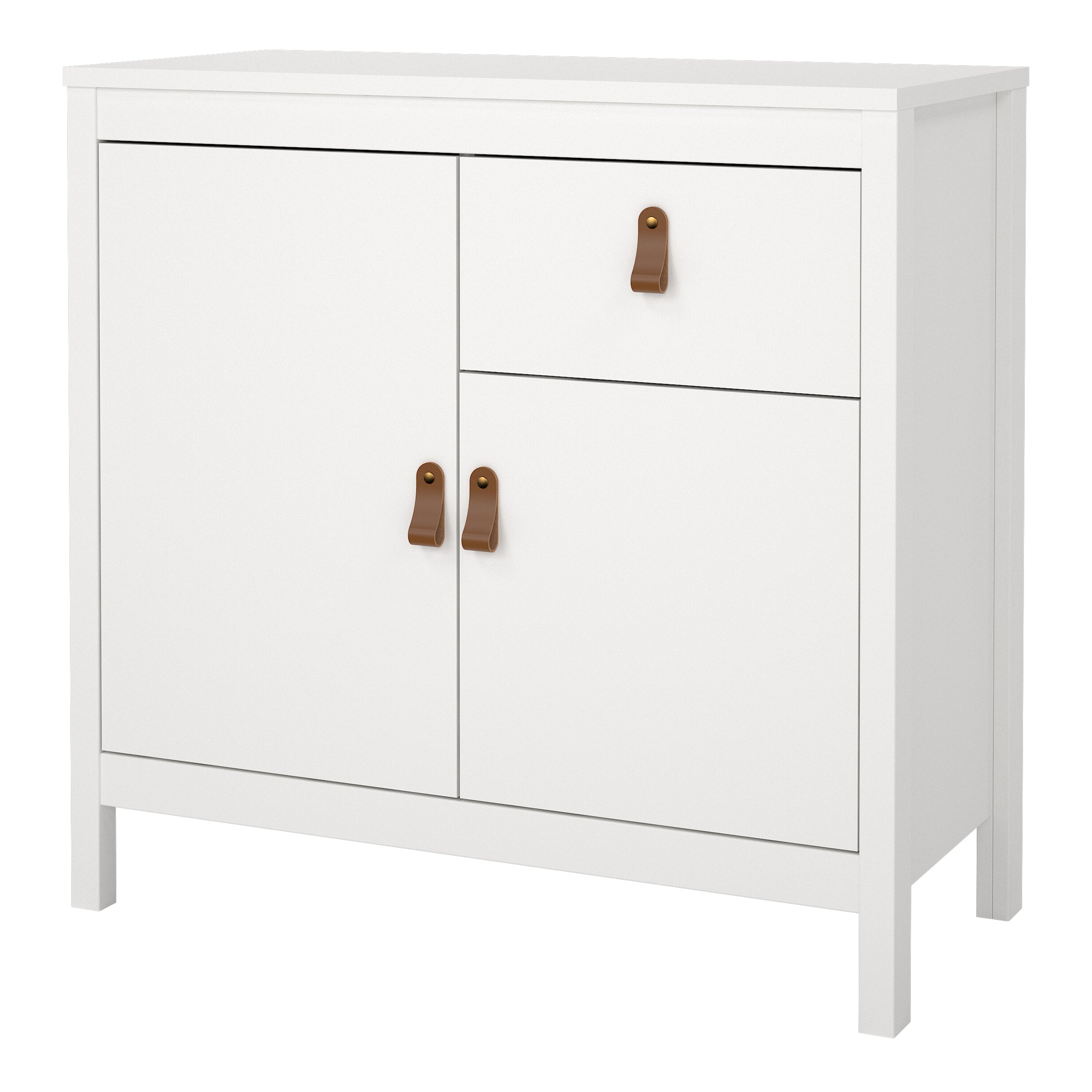 Barcelona Sideboard 2 Doors 1 Drawer in White – FTG, view 3
