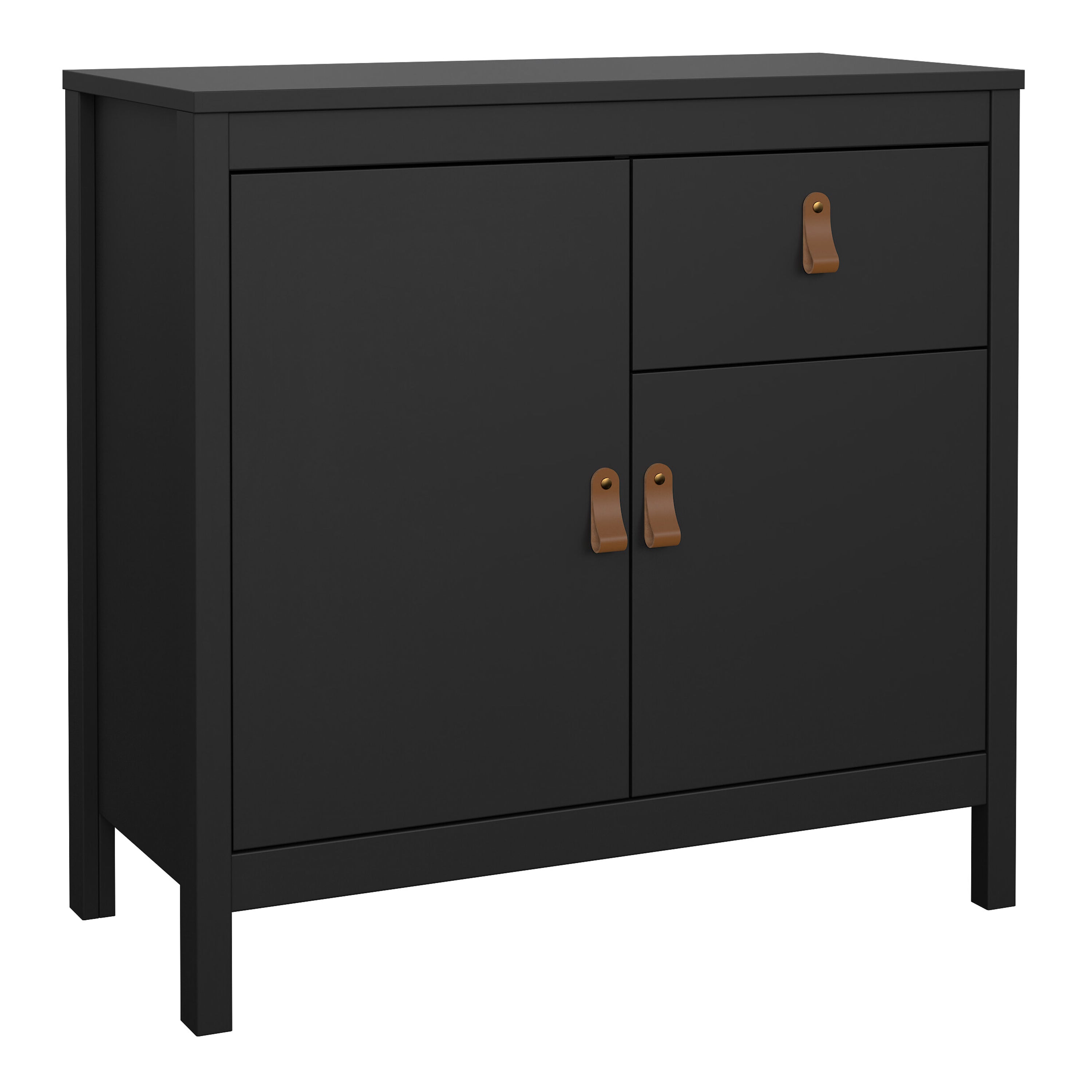 Barcelona Sideboard 2 Doors 1 Drawer in Matt Black – FTG