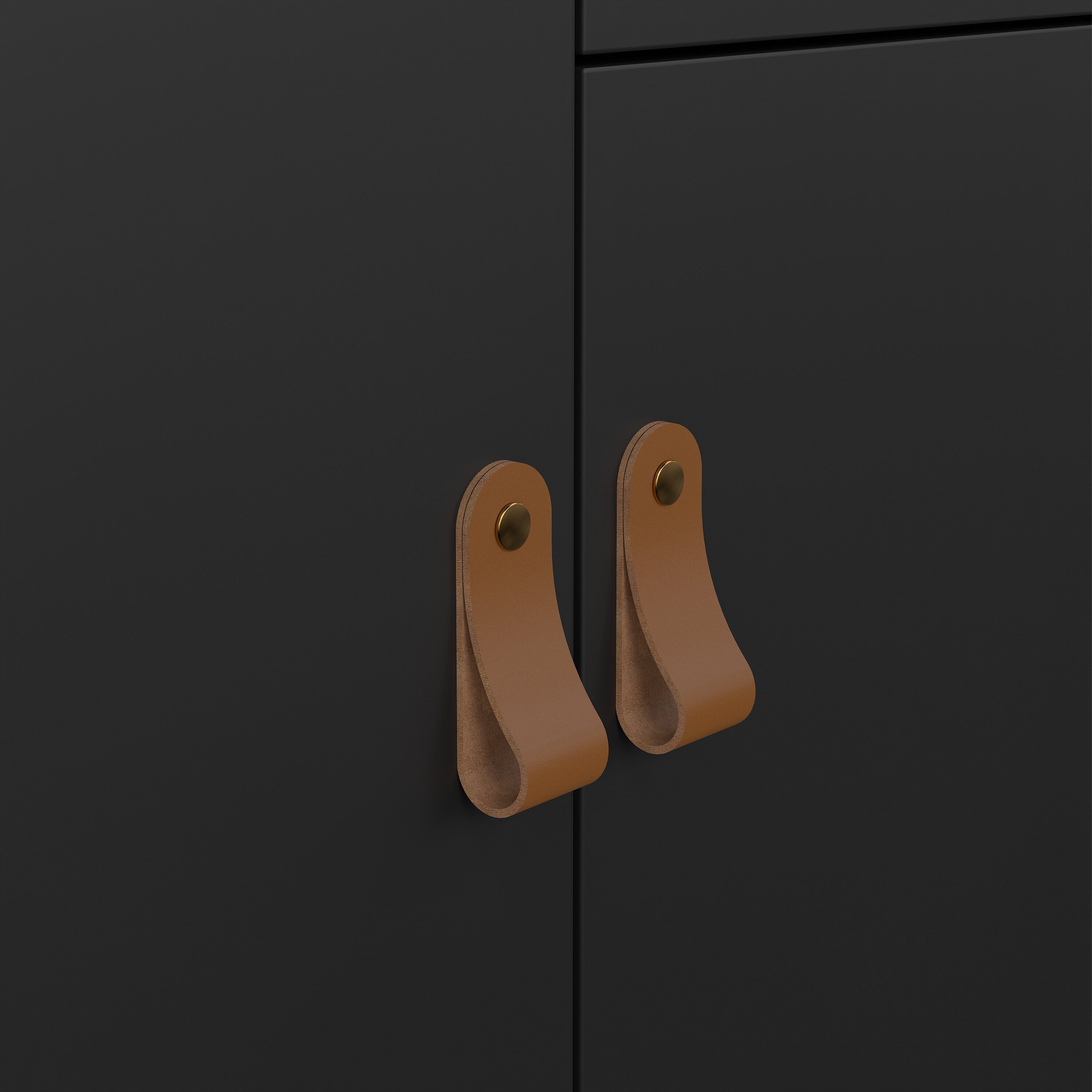 Barcelona Sideboard 2 Doors 1 Drawer in Matt Black – FTG, view 9