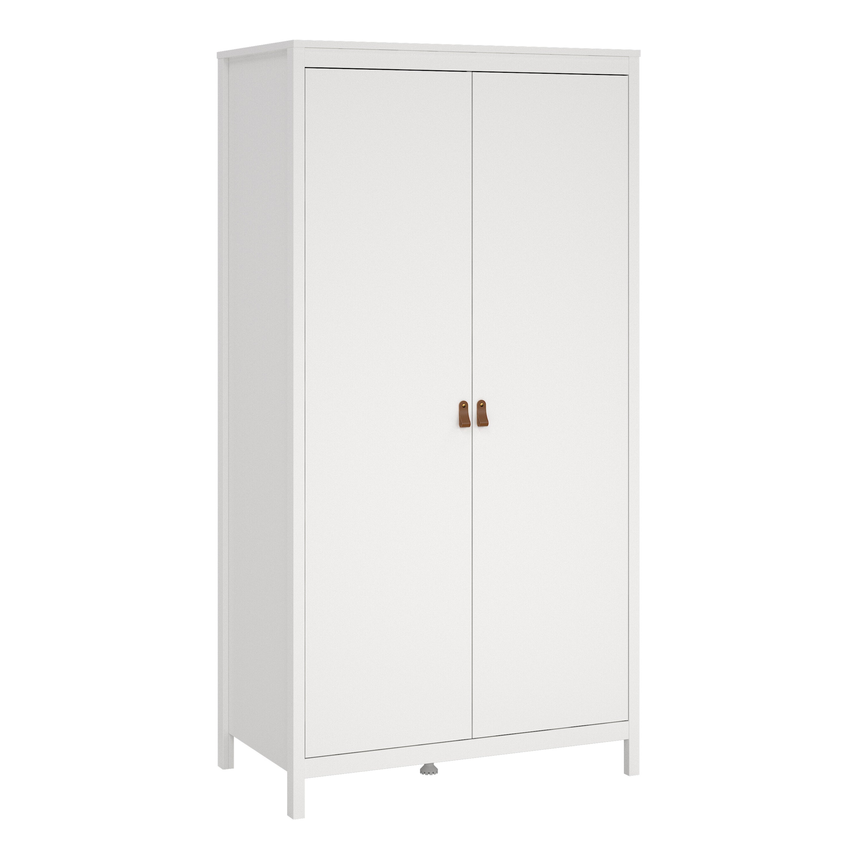 Barcelona Wardrobe with 2 Doors in White – FTG