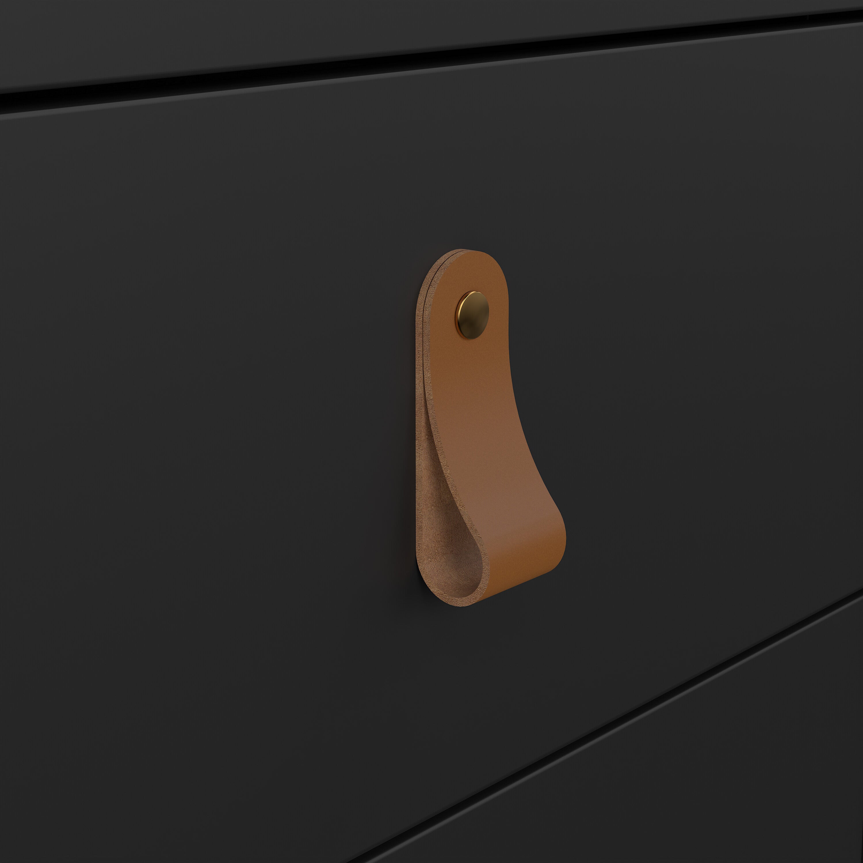 Barcelona Desk 3 Drawers in Matt Black – FTG, view 3