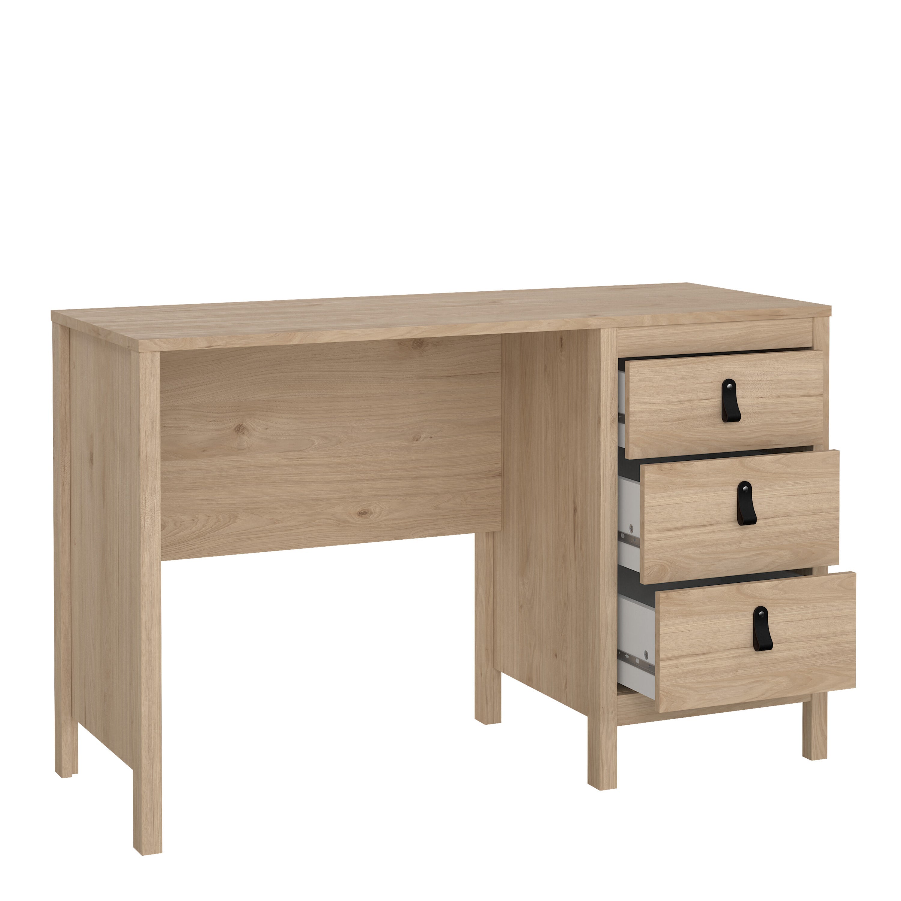 Barcelona Desk 3 Drawers in Jackson Hickory Oak – FTG, view 5