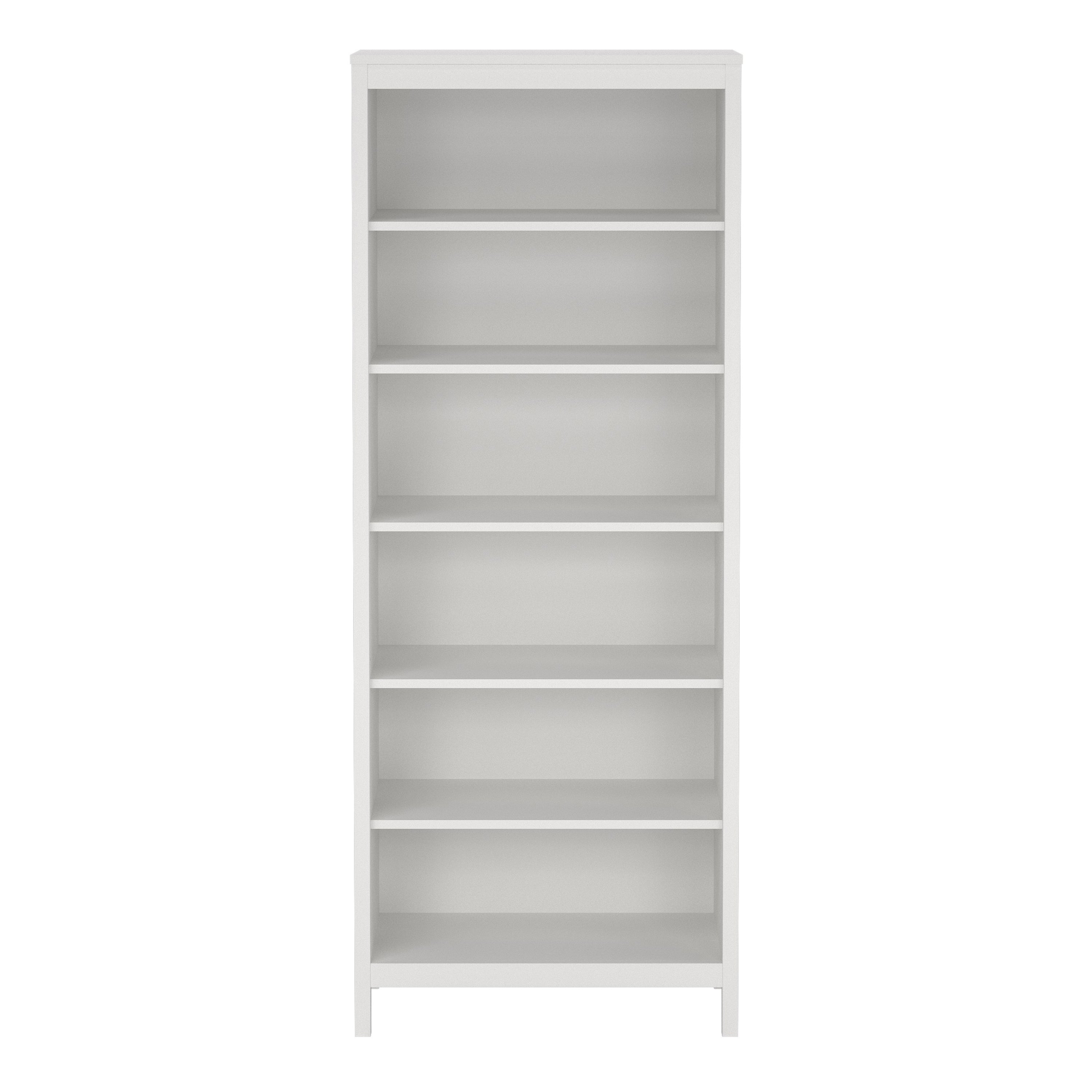 Barcelona Bookcase in White – FTG, view 2