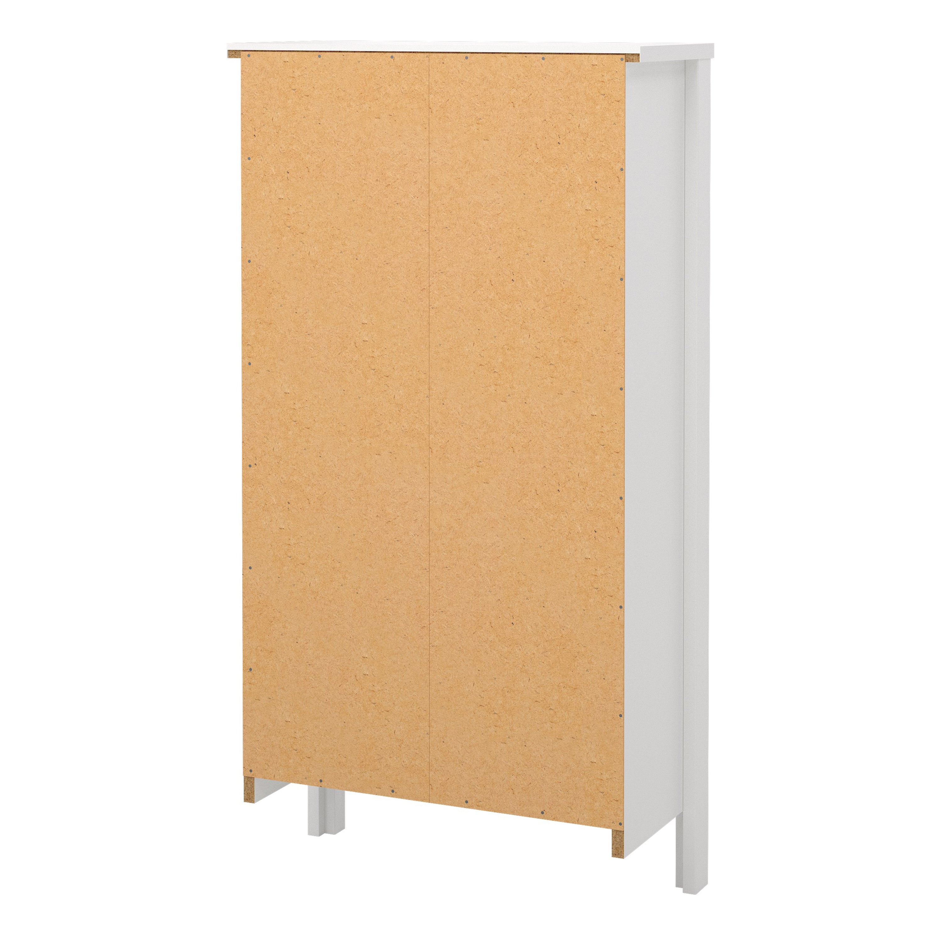 Barcelona Shoe Cabinet 2 Flip Down Doors in White – FTG, view 4